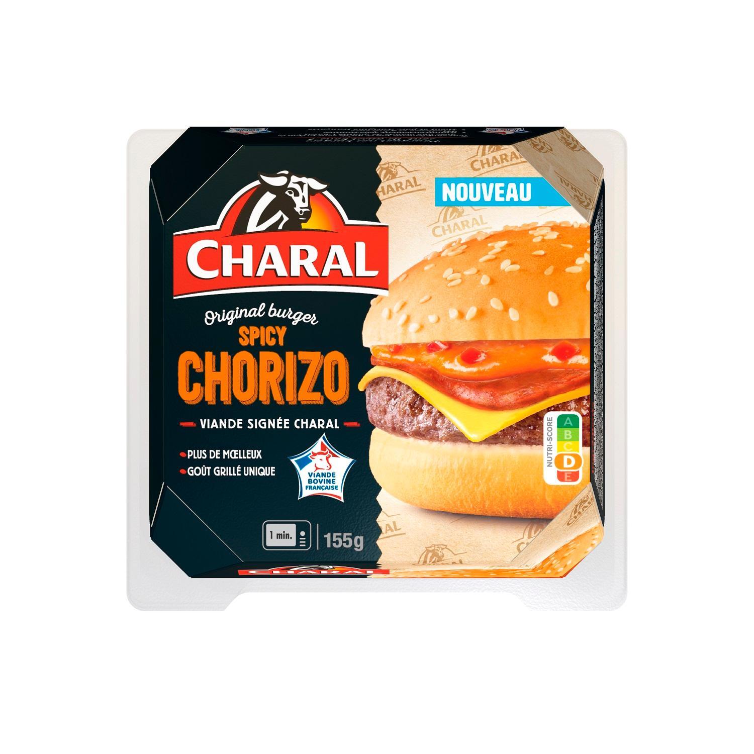 CHARAL Burger spicy chorizo 155g
