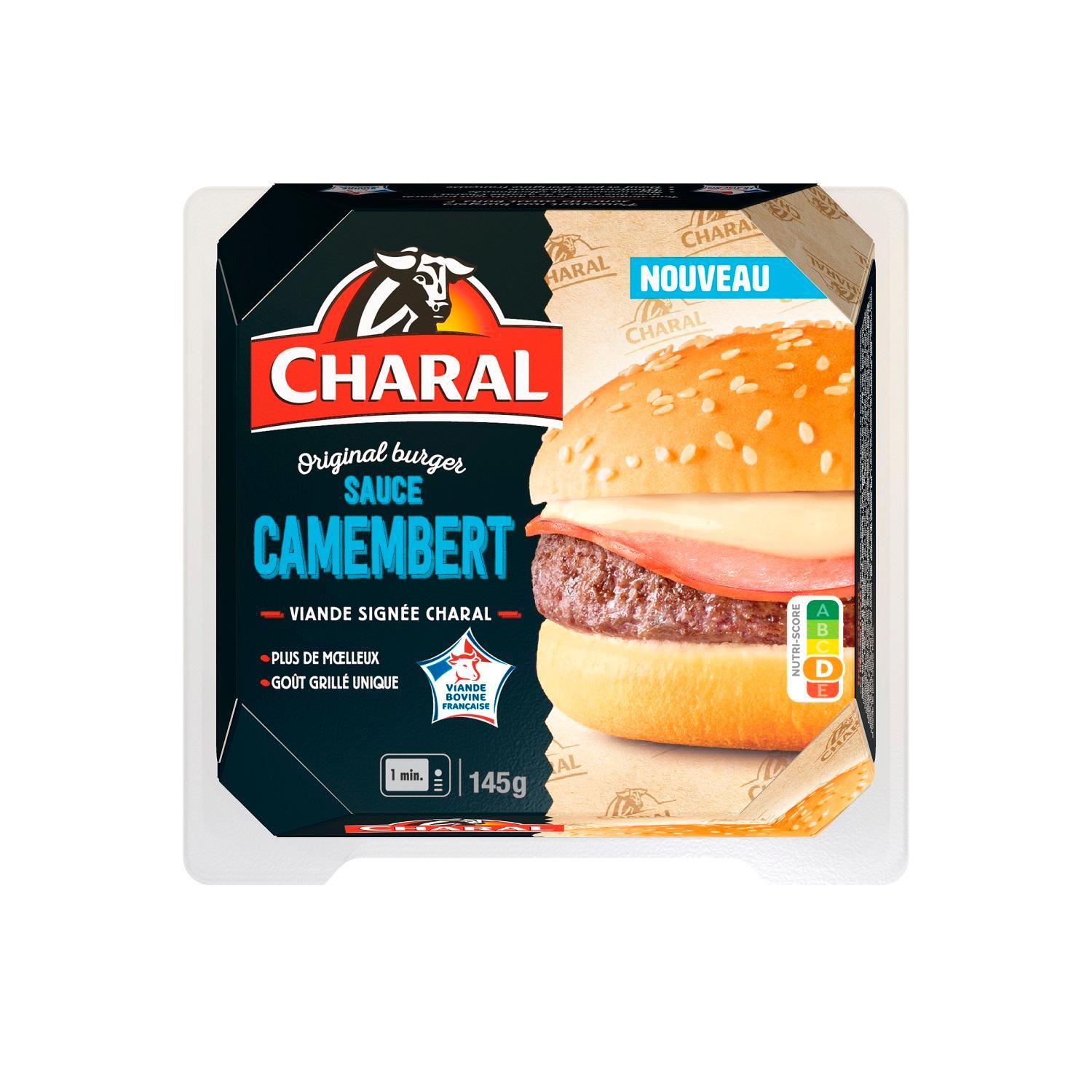 CHARAL Burger de bœuf sauce camembert 145g