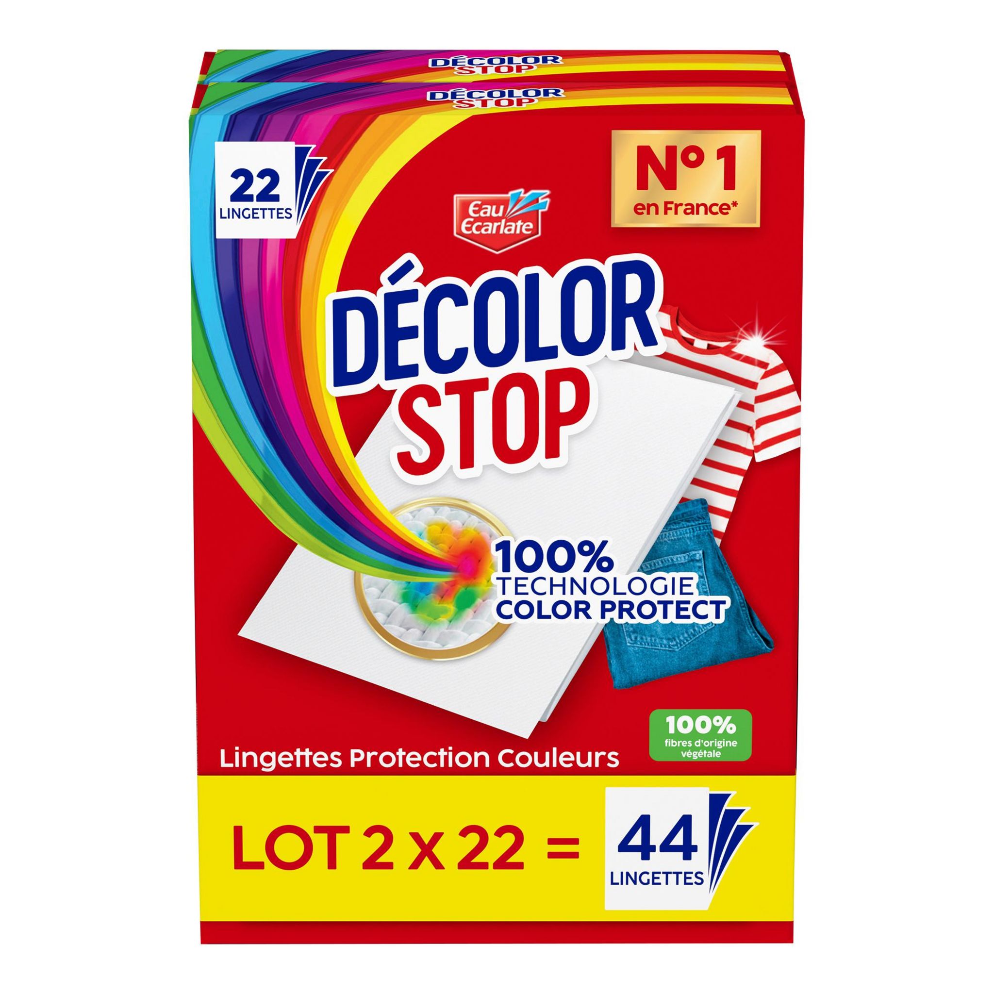 DECOLOR STOP Lingette anti-décoloration 44 lingettes