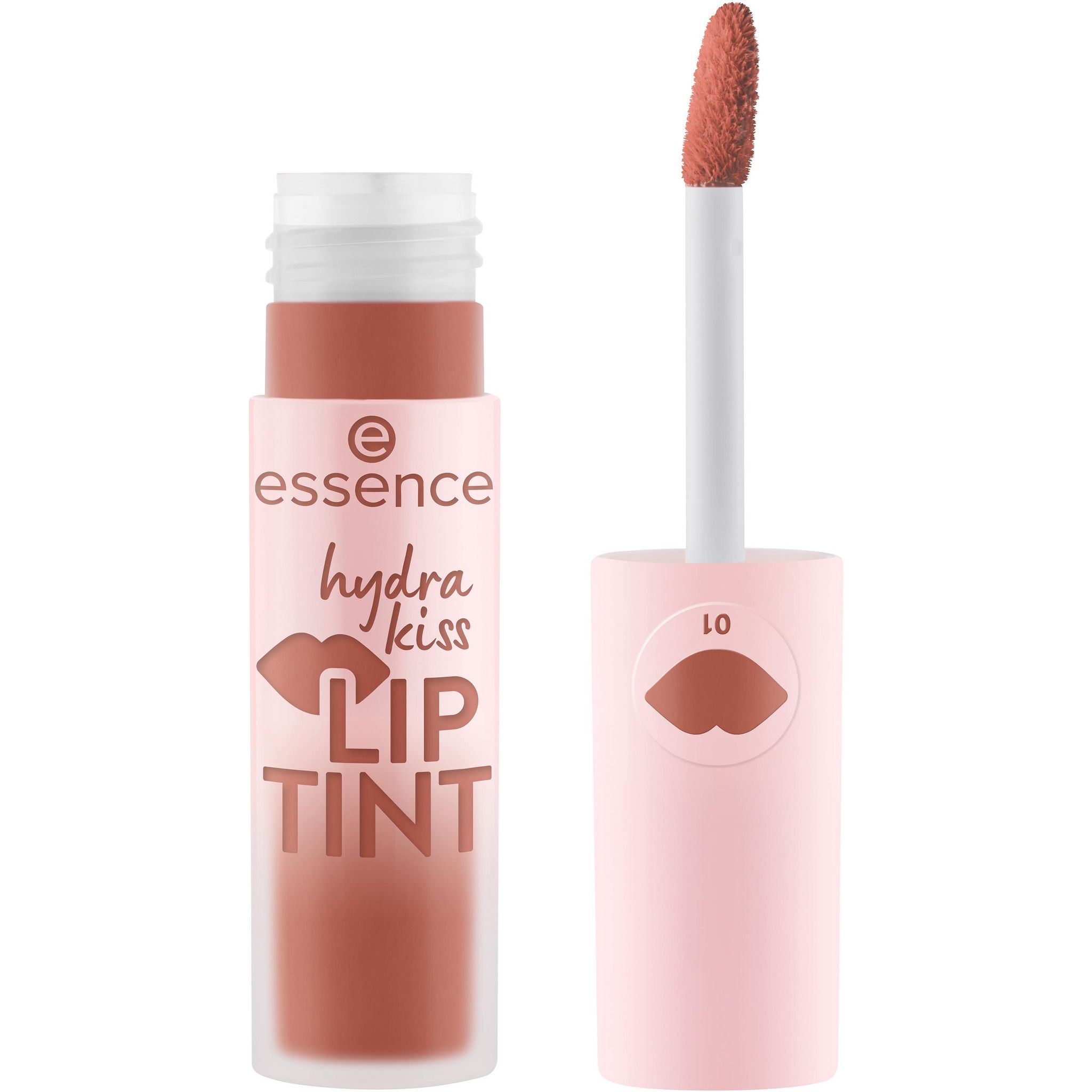 Voir la diapositive 2 : ESSENCE Hydra kiss Lip Tint Rouge à lèvres liquide 01 Blushing Nude 4ml