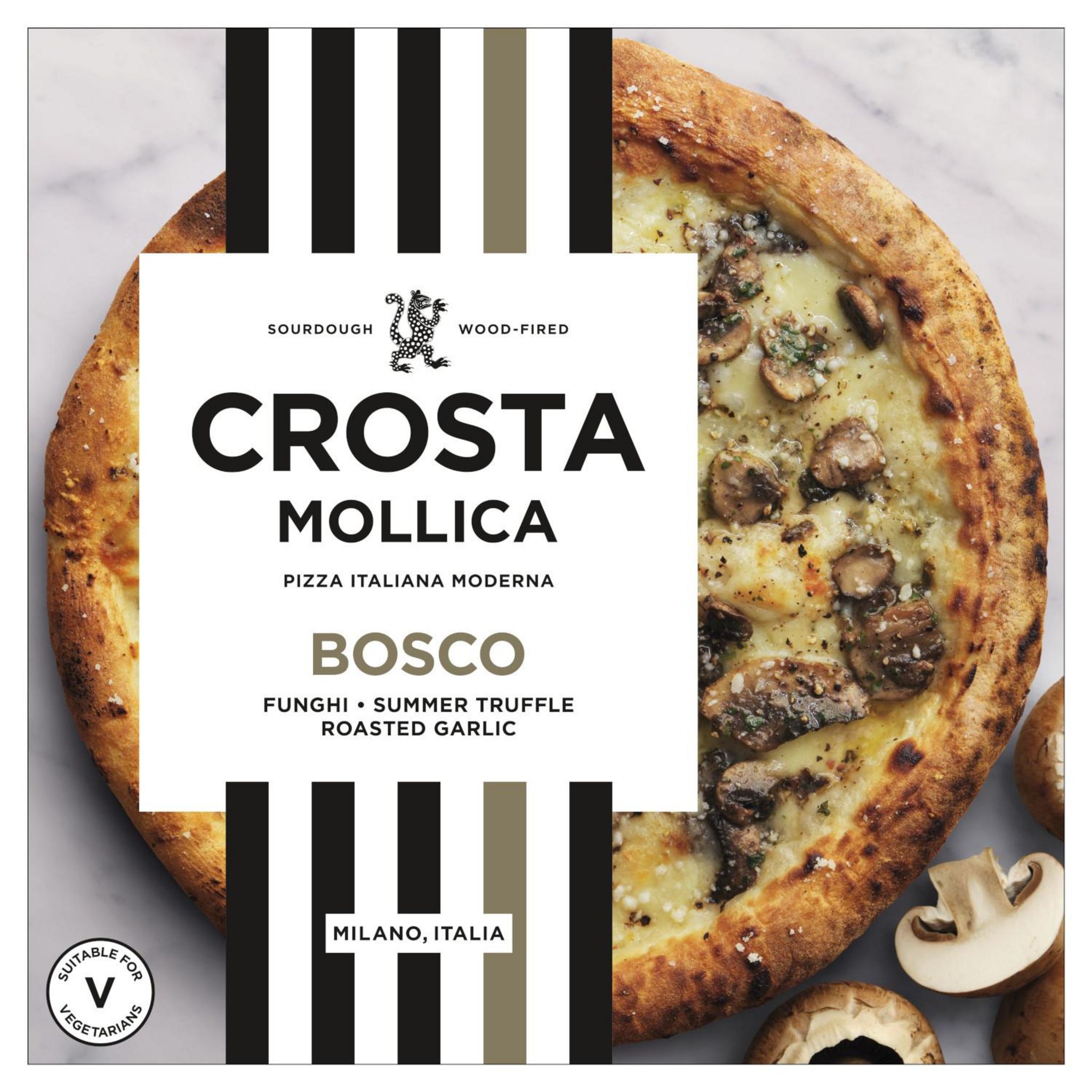 CROSTA & MOLLICA Pizza bosco truffes champignons crème à l'ail 443g
