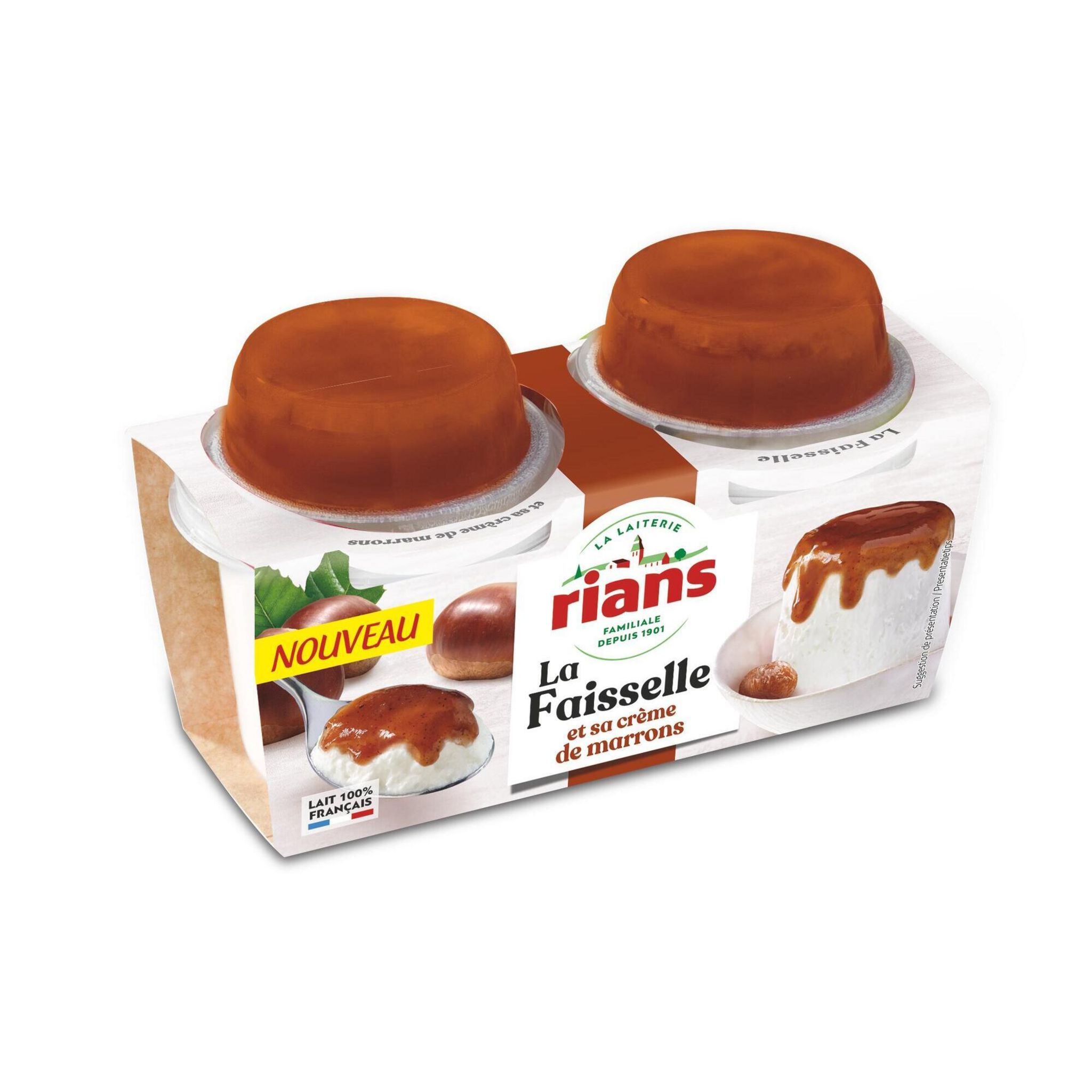 RIANS Faisselle et sa crème de marrons 240g