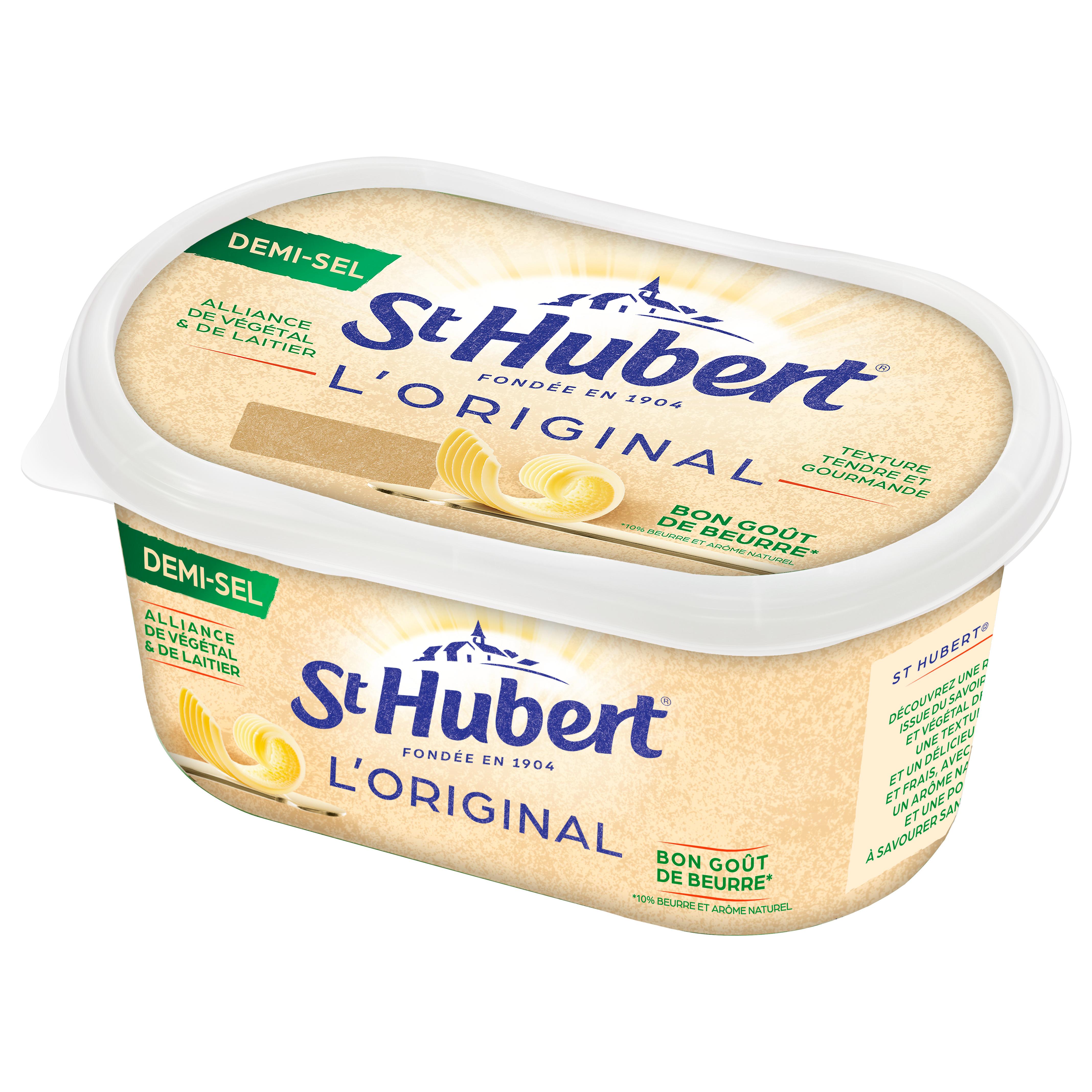 ST HUBERT L'Original Margarine demi-sel pour tartine et cuisson 500g