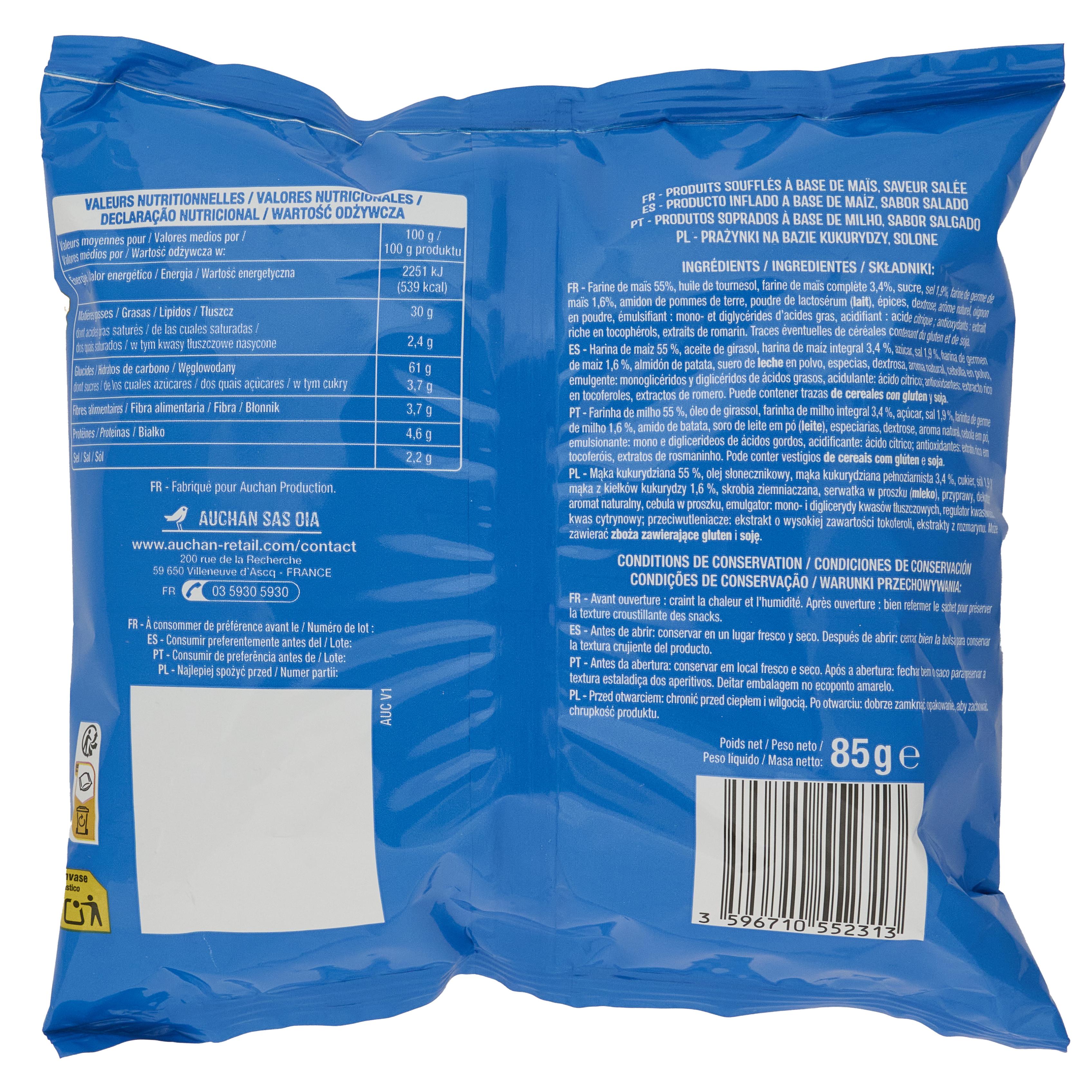 Voir la diapositive 2 : AUCHAN Biscuits nature 85g