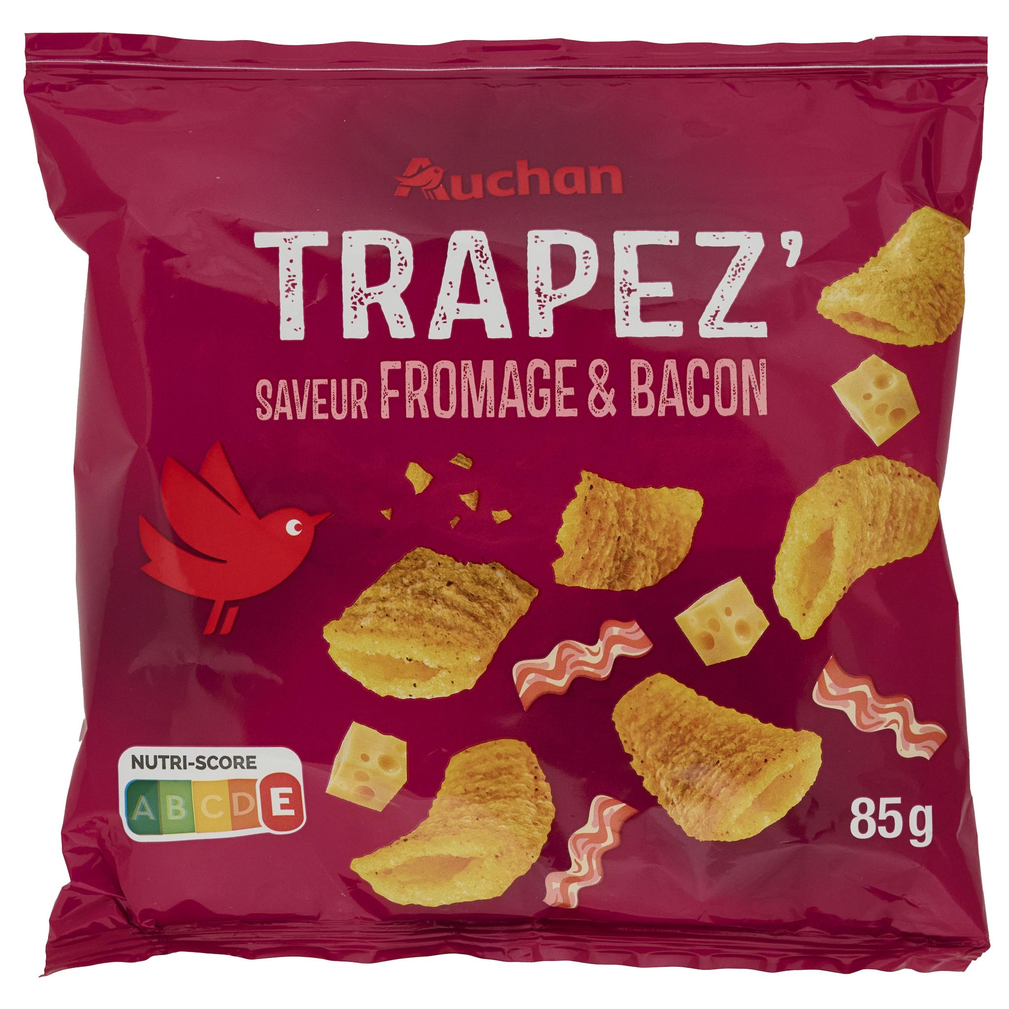 AUCHAN Trape'z bacon fumé 85g