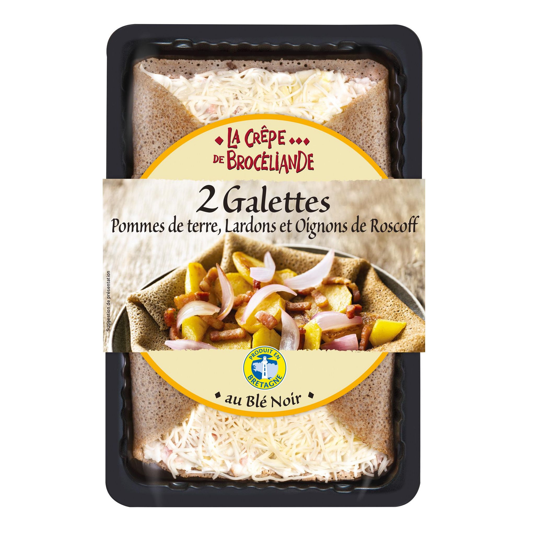 LA CREPE DE BROCELIANDE 2 galettes pommes de terre lardons et oignons de roscoff 300g
