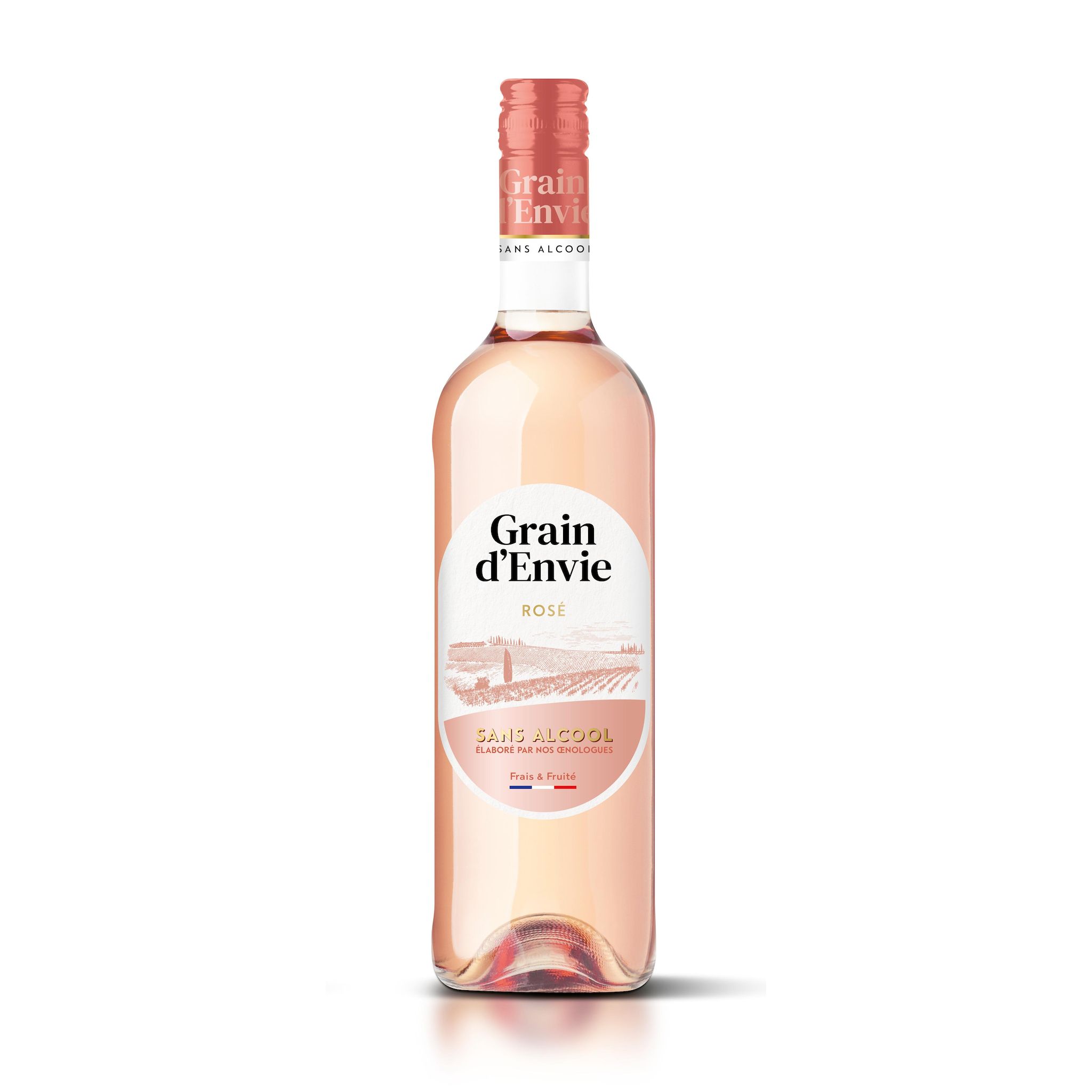 GRAIN D'ENVIE Boisson aromatisée rosé sans alcool 75cl