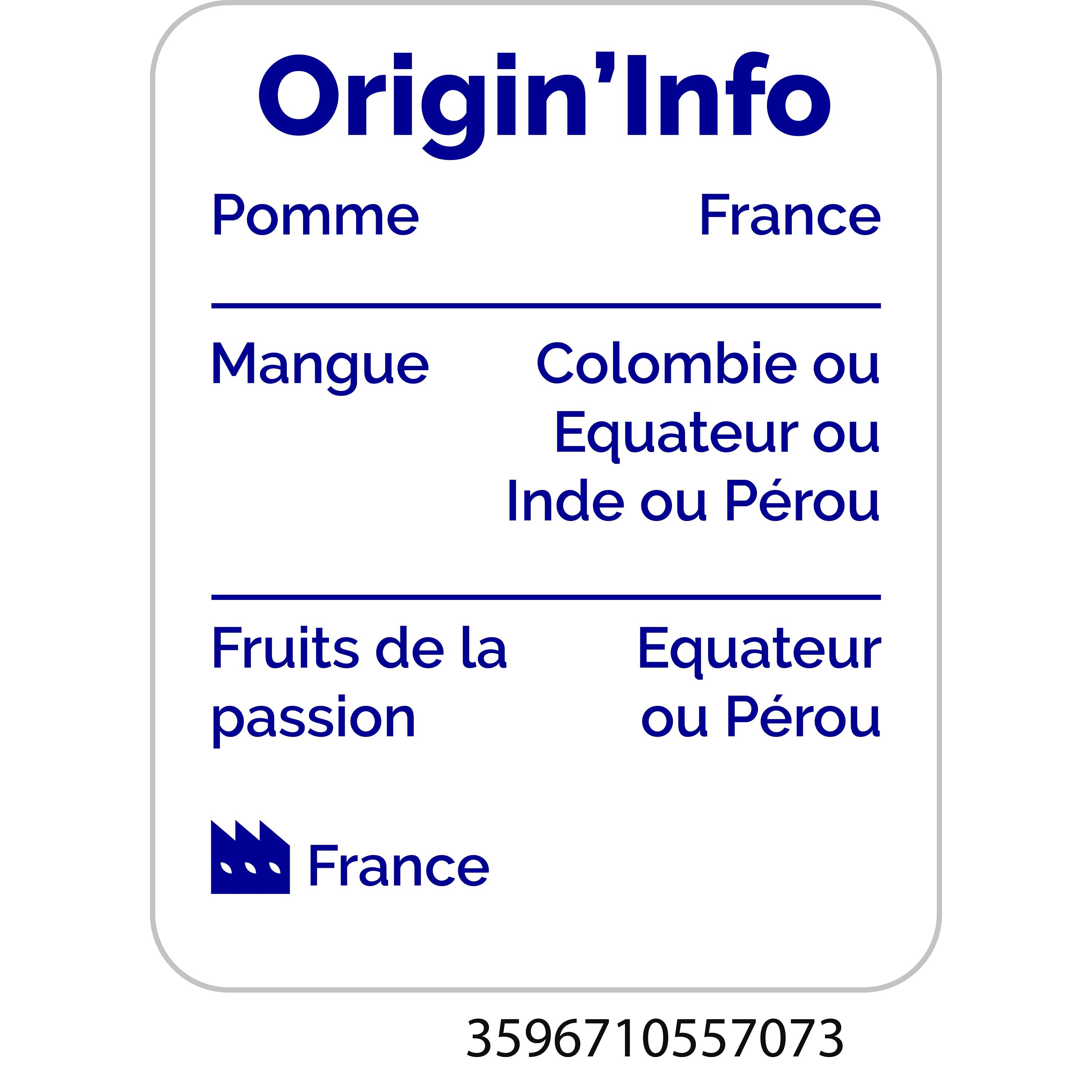 Voir la diapositive 4 : AUCHAN Gourdes compote de pomme mangue passion sans sucres ajoutés 4x90g