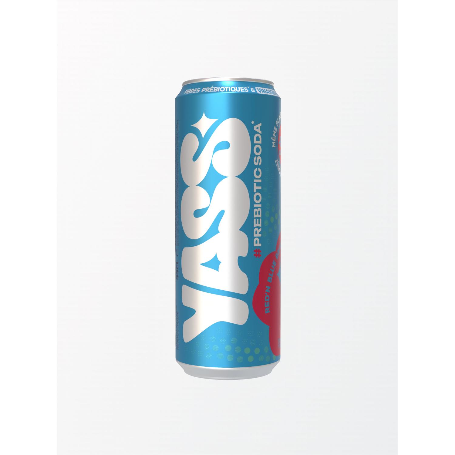 YASS Boisson gazeuse citron fruits rouges boîte 33cl
