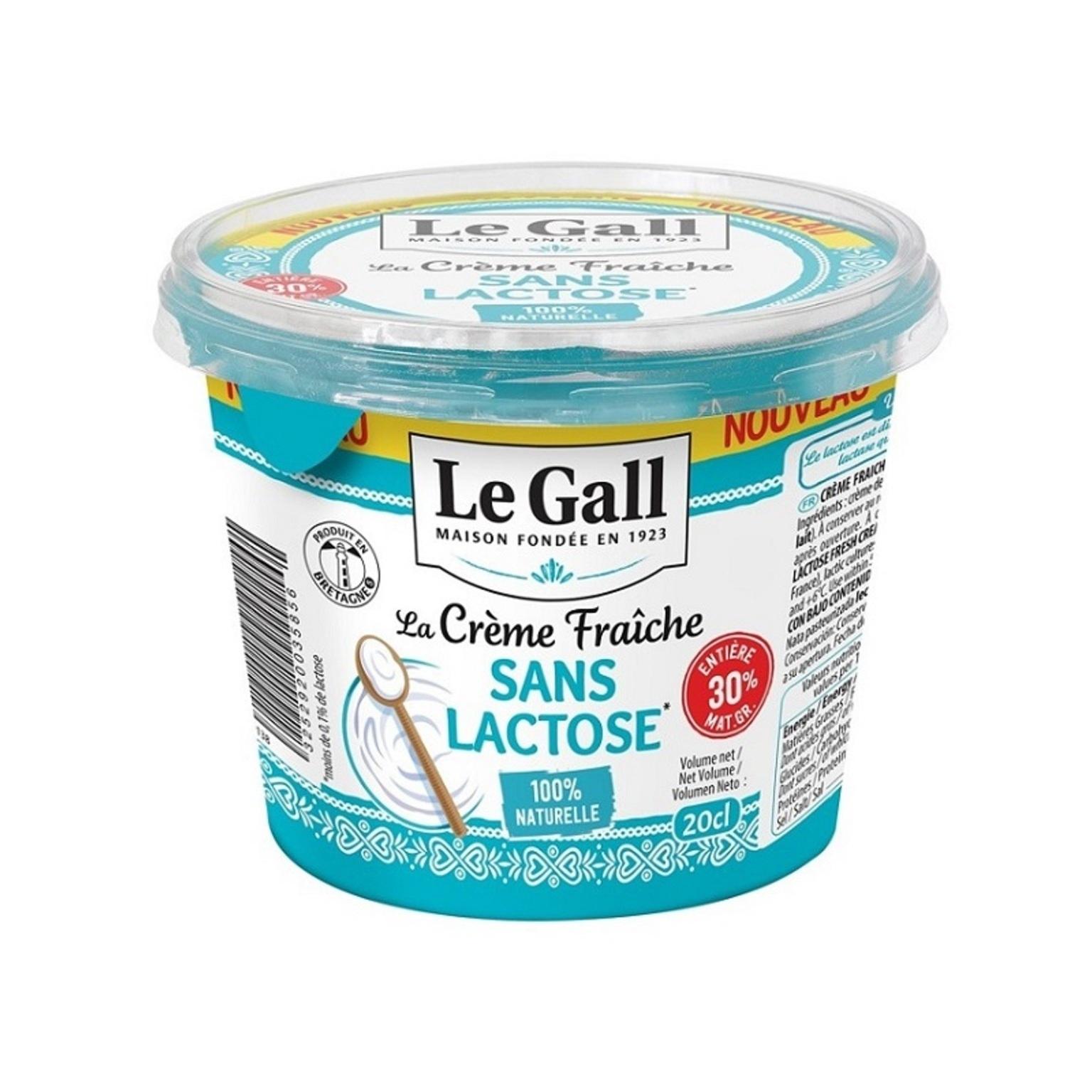 LE GALL Crème fraîche épaisse sans lactose 30%MG 20cl