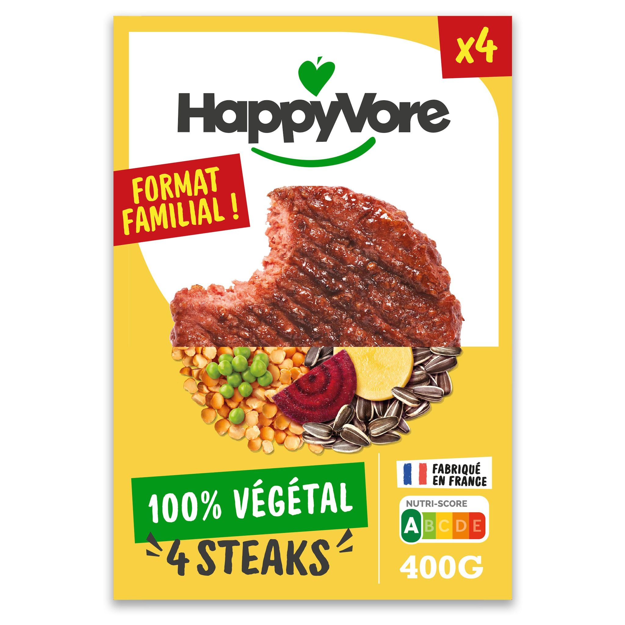 HAPPYVORE Steak végétal gourmand 400g