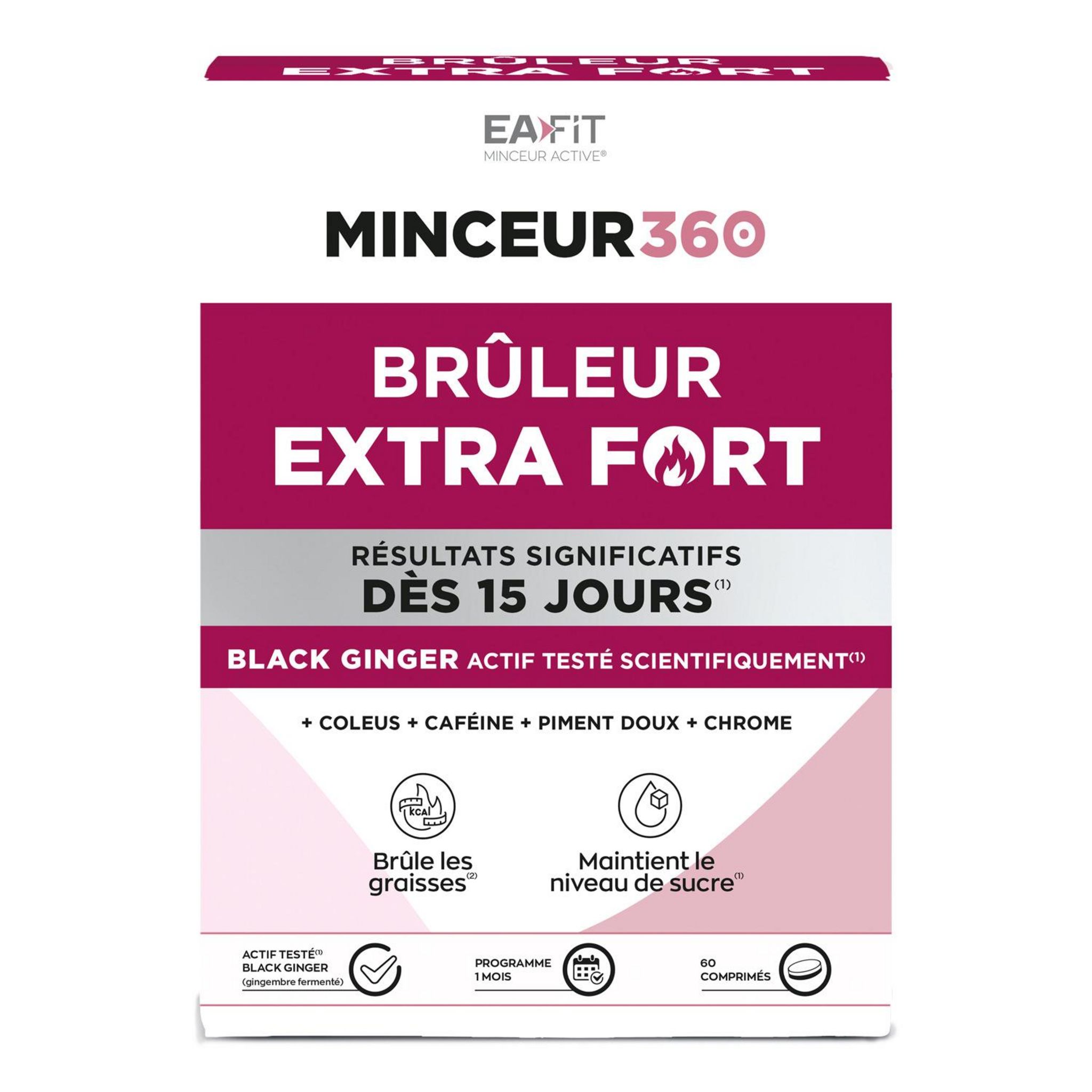 EAFIT Complément alimentaire minceur 360 brûleur extra fort 60 comprimés