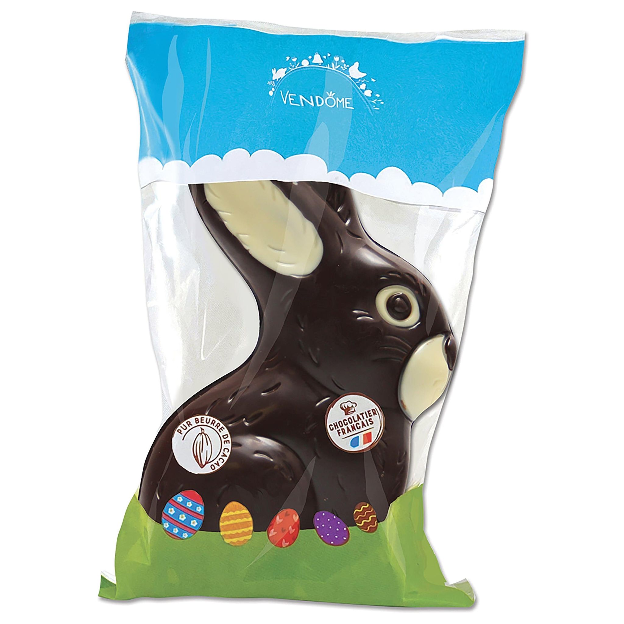 VENDOME Lapin assis de chocolat noir 75g