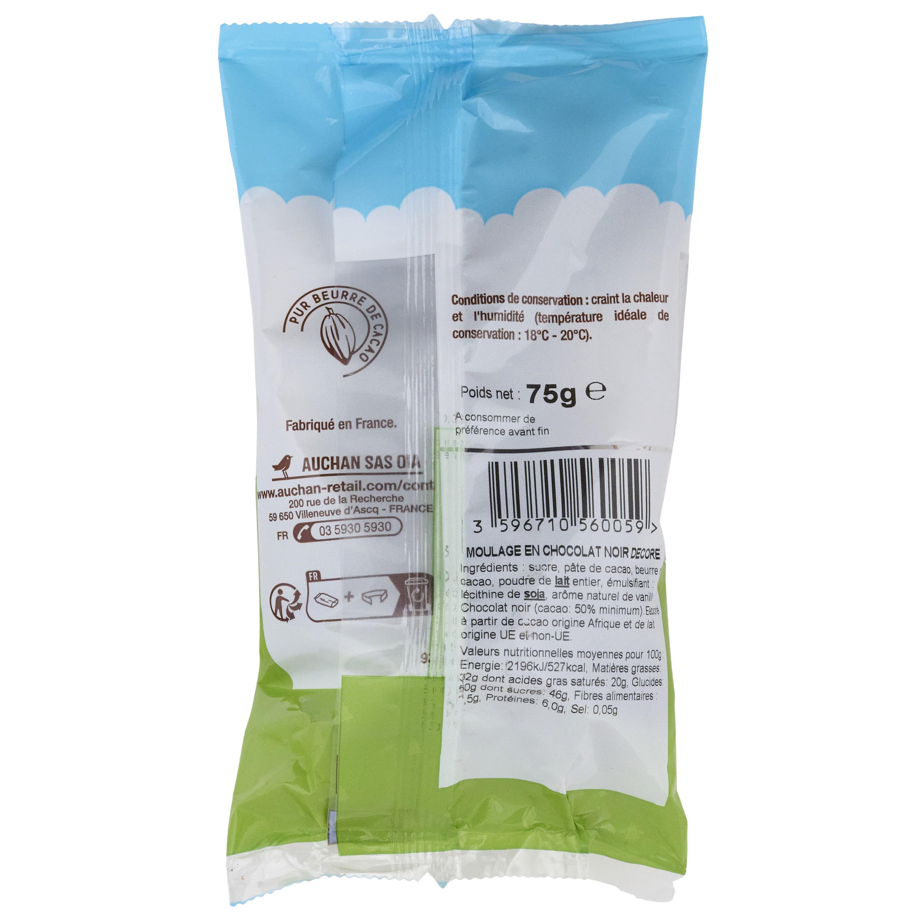 Voir la diapositive 2 : VENDOME Lapin assis de chocolat noir 75g