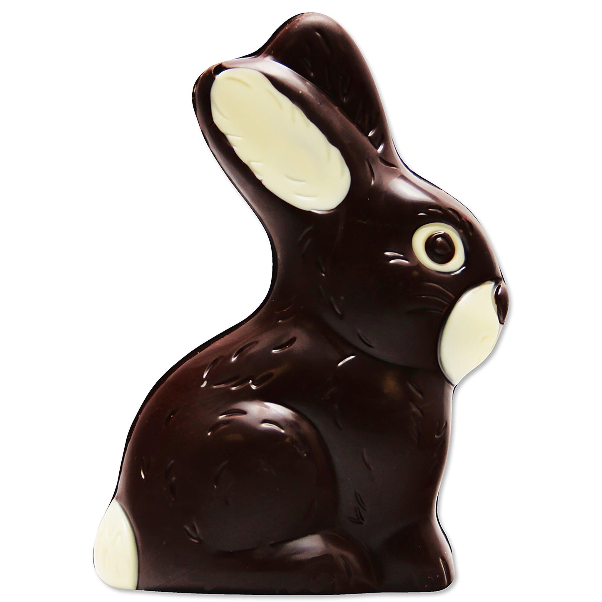 Voir la diapositive 2 : VENDOME Lapin assis de chocolat noir 75g