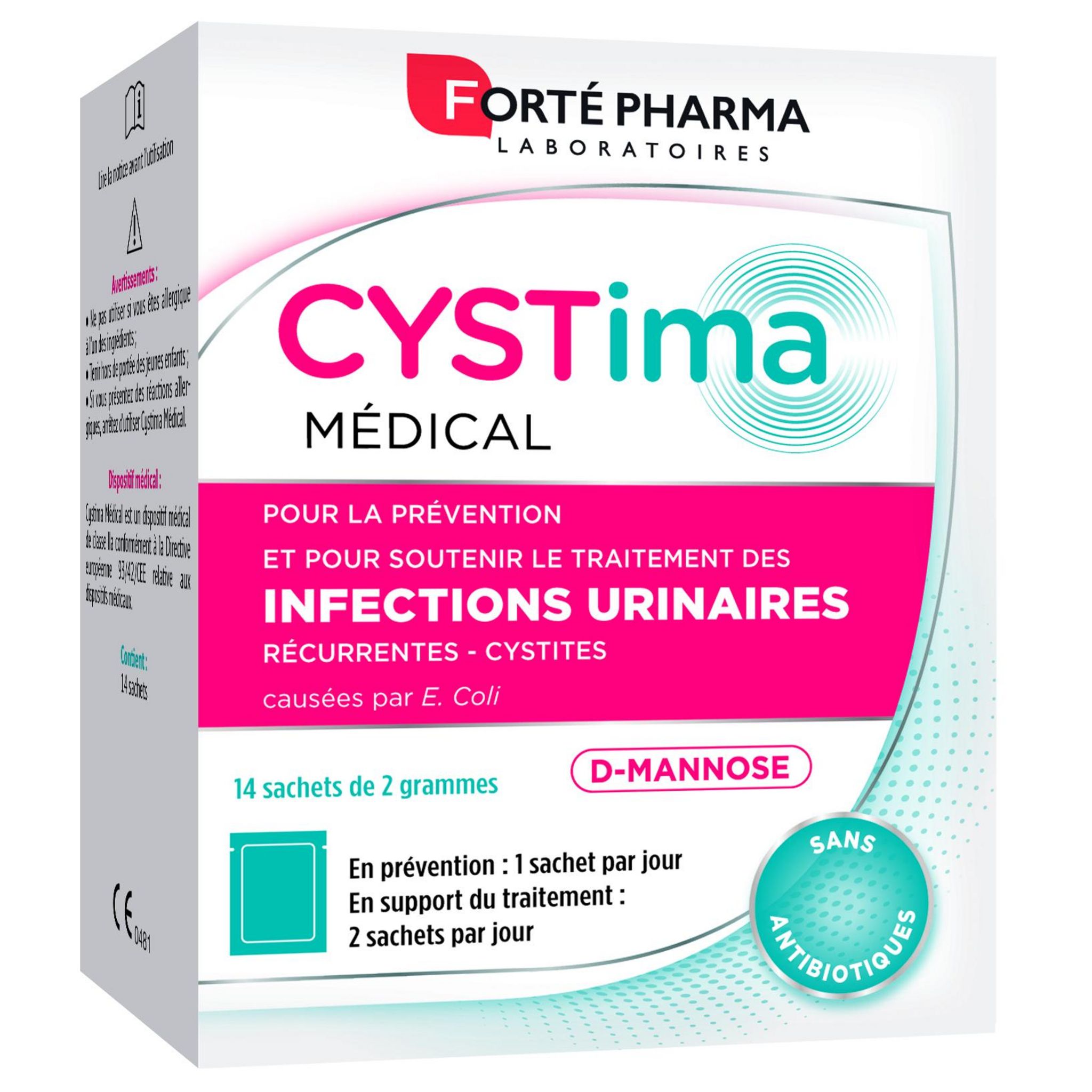 FORTE PHARMA Cystima sachets pour soutenir le traitement des infections urinaires 14 sachets