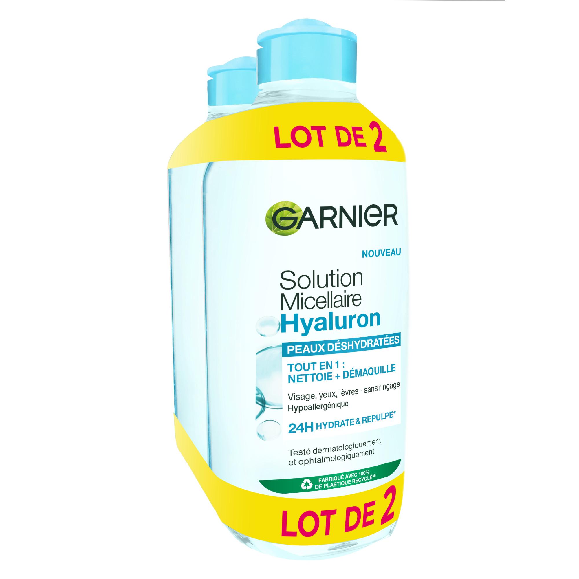 GARNIER Solution micellaire hyaluron peaux déshydratées 2x400ml