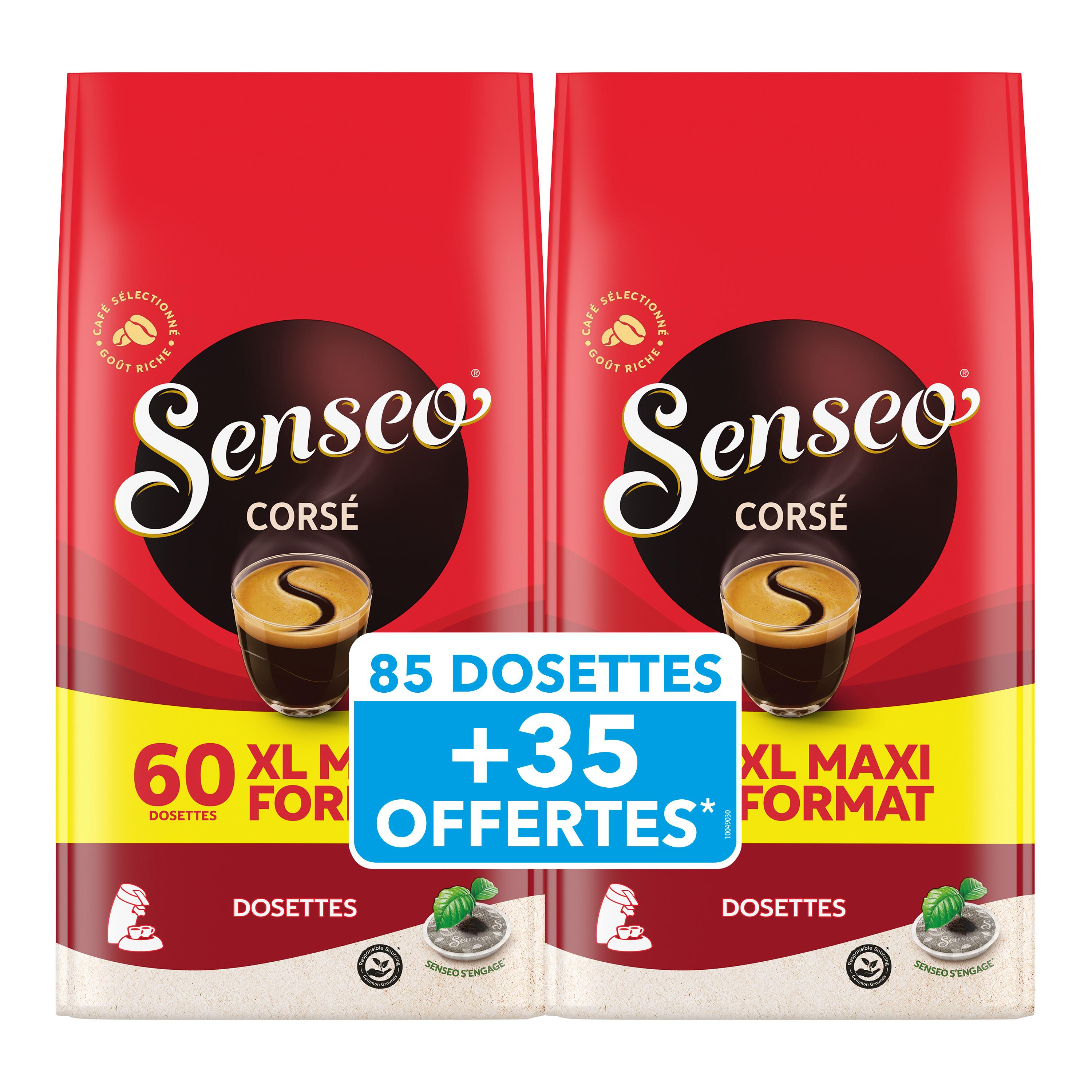 SENSEO Dosettes de café corsé compatibles Senseo 85+35 dosettes offertes 832g