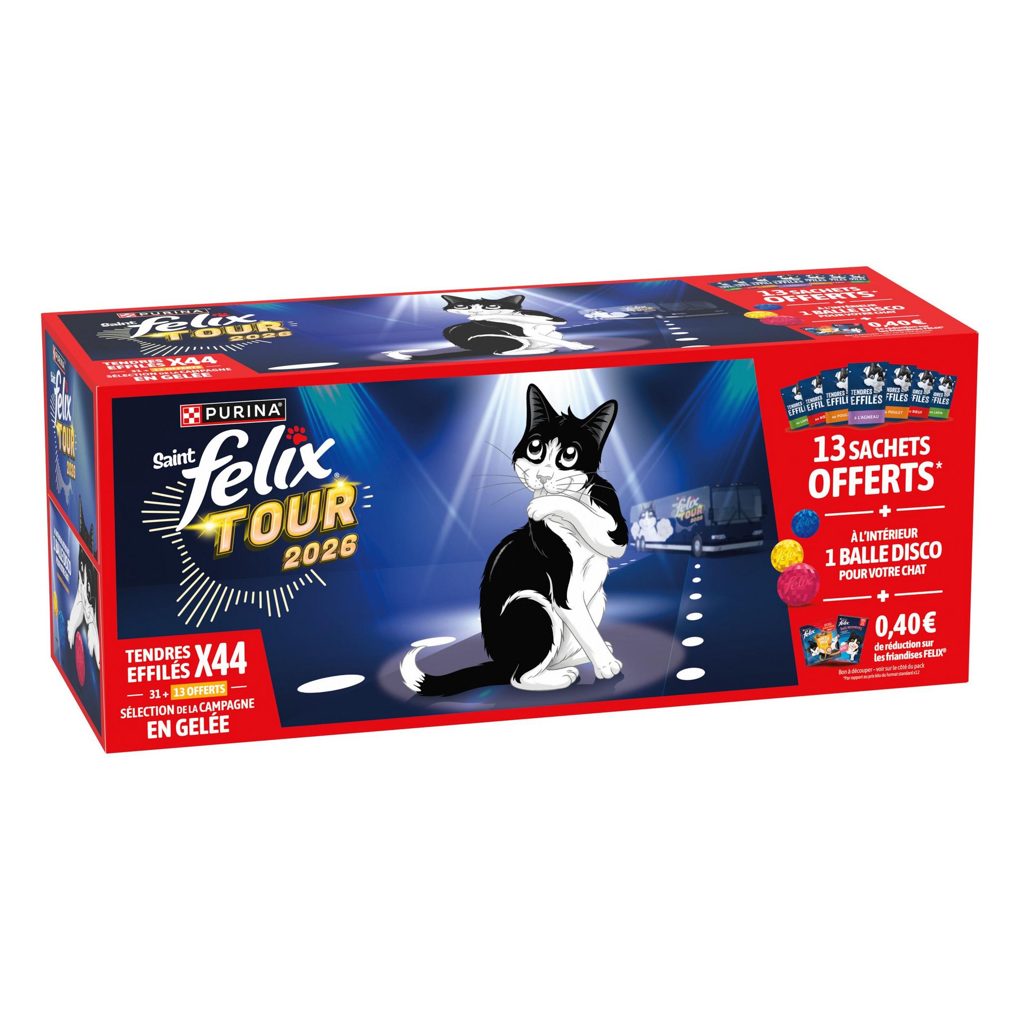 PURINA Tendres effilés sachets repas au poulet en gelée pour chat adulte 3.74kg