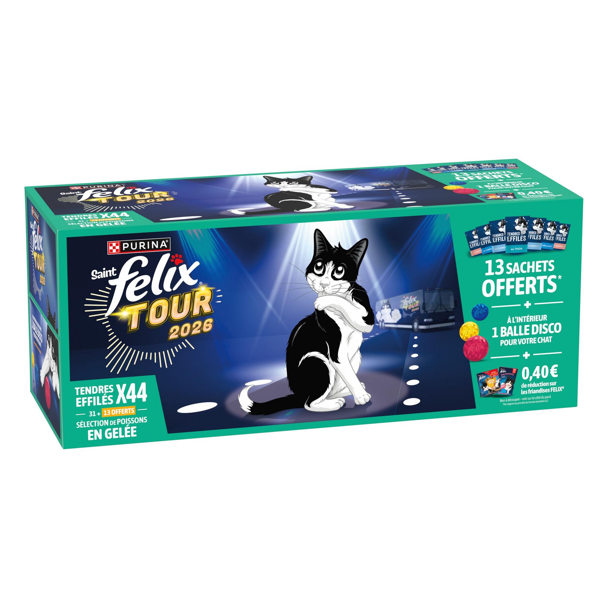 PURINA FELIX tendres effilés sachets repas en gelée au poulet pour chat adulte 3.74kg