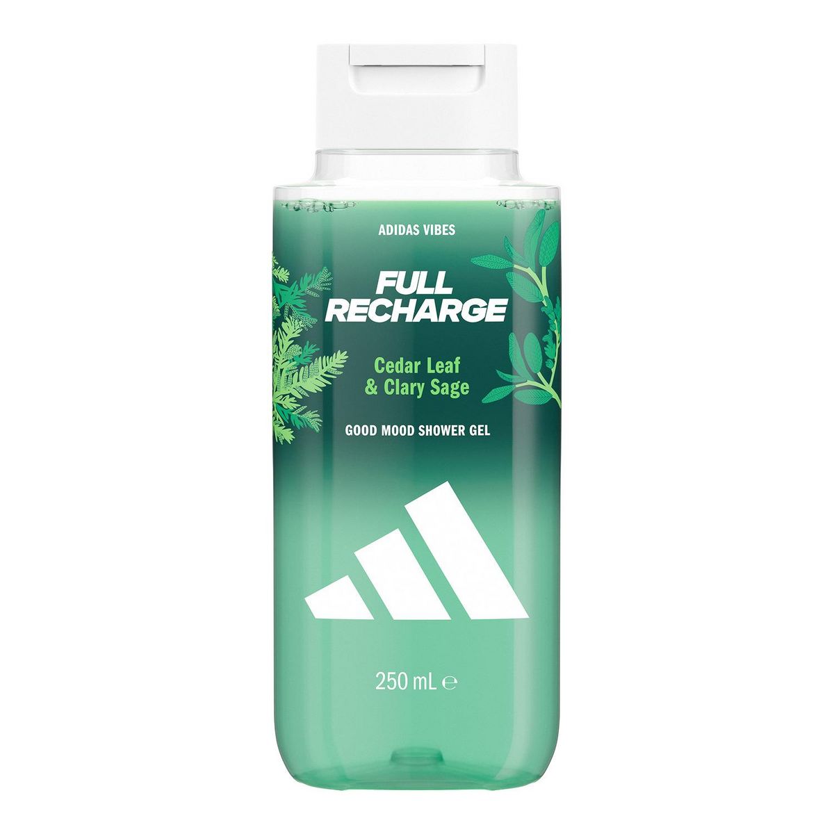ADIDAS Recharge Gel douche feuilles de cèdre et sauge sclarée 250ml