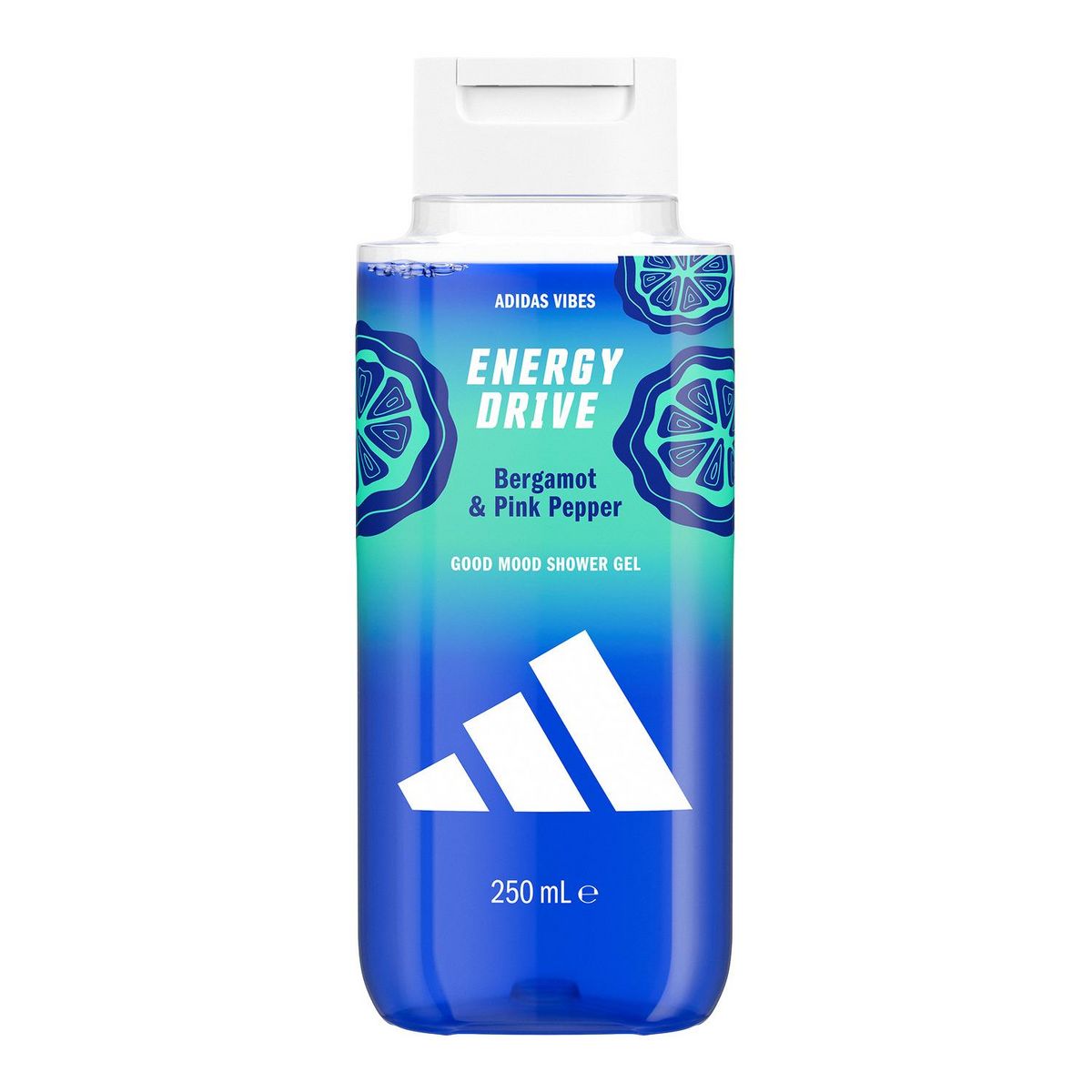 ADIDAS Gel douche energy drive à la bergamote et poivre rose 250ml