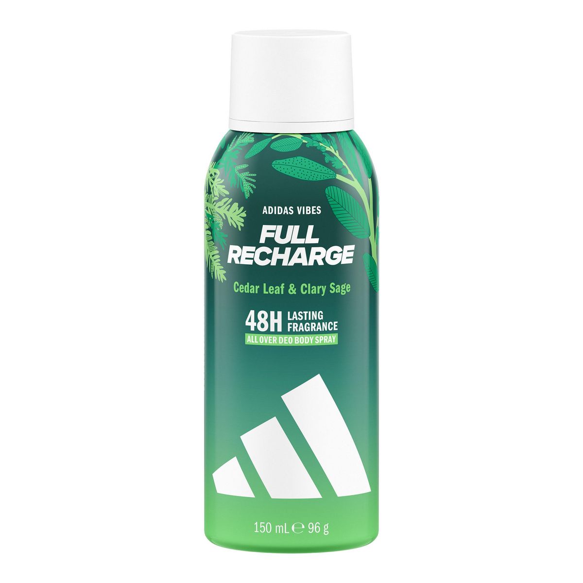 ADIDAS Recharge Déodorant 48H cèdre et sauge 150ml