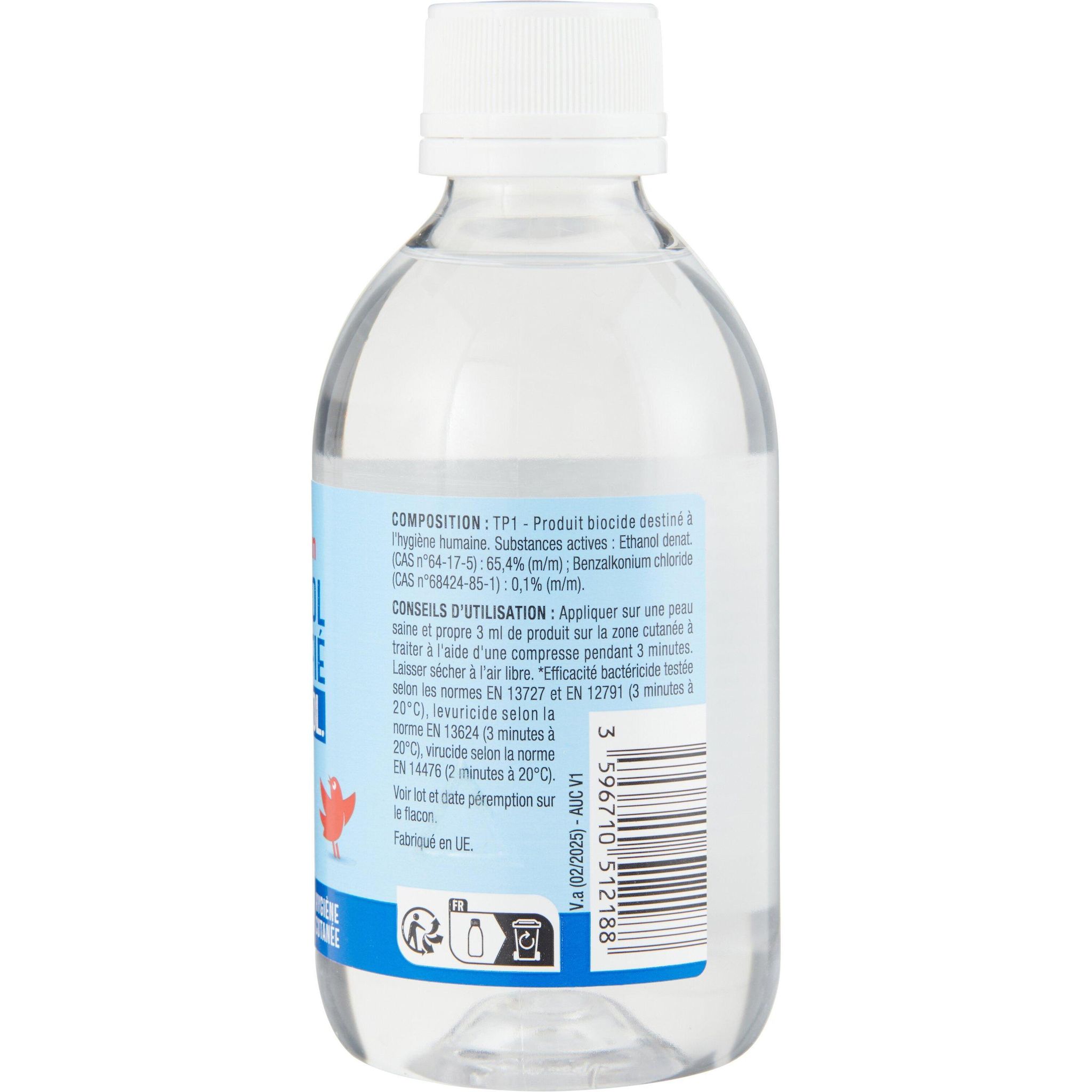 Voir la diapositive 3 : AUCHAN Alcool modifié à 70° 250ml