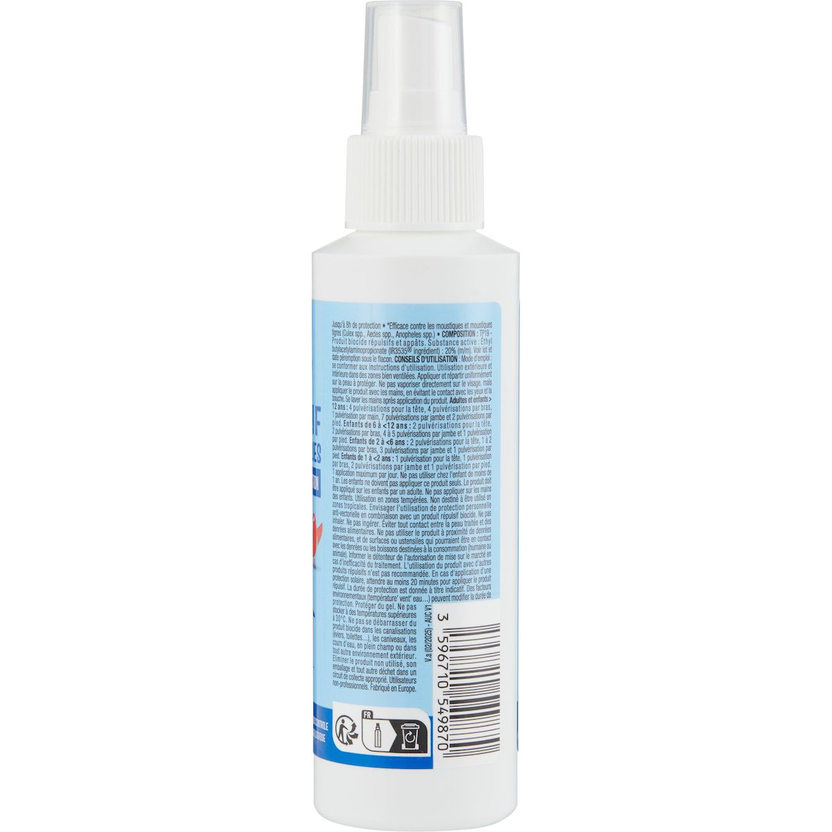 AUCHAN Répulsif anti-moustiques spray 100ml