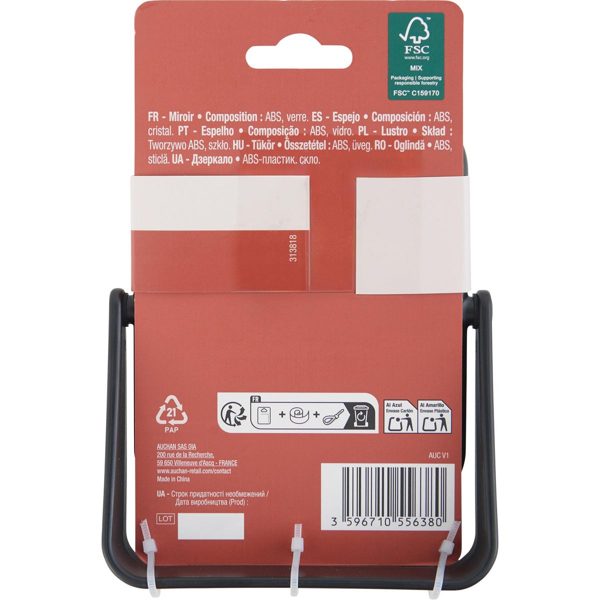 COSMIA Petit miroir sur pied 1 pièce