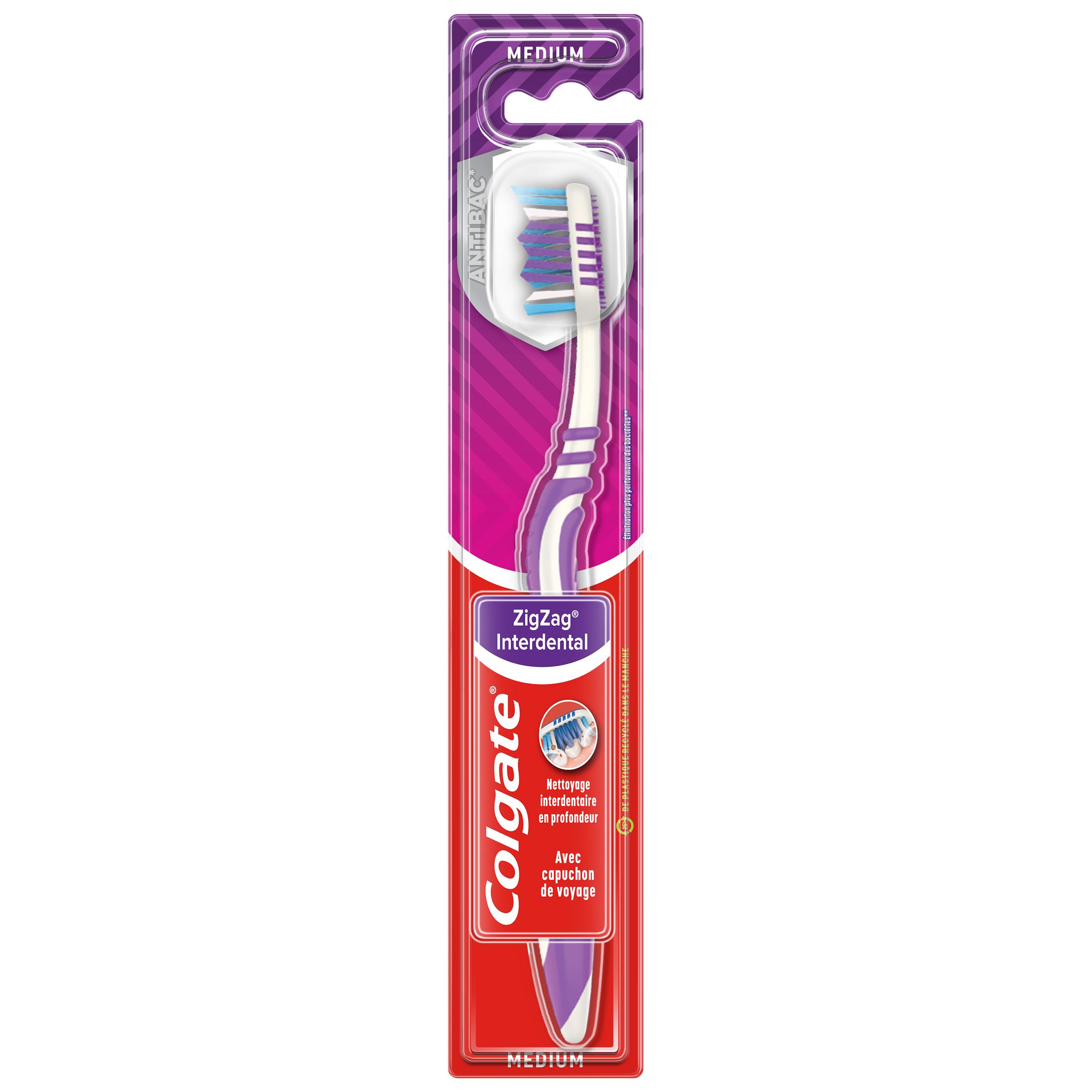 COLGATE Brosse à dents zigzag medium 1 brosse à dents