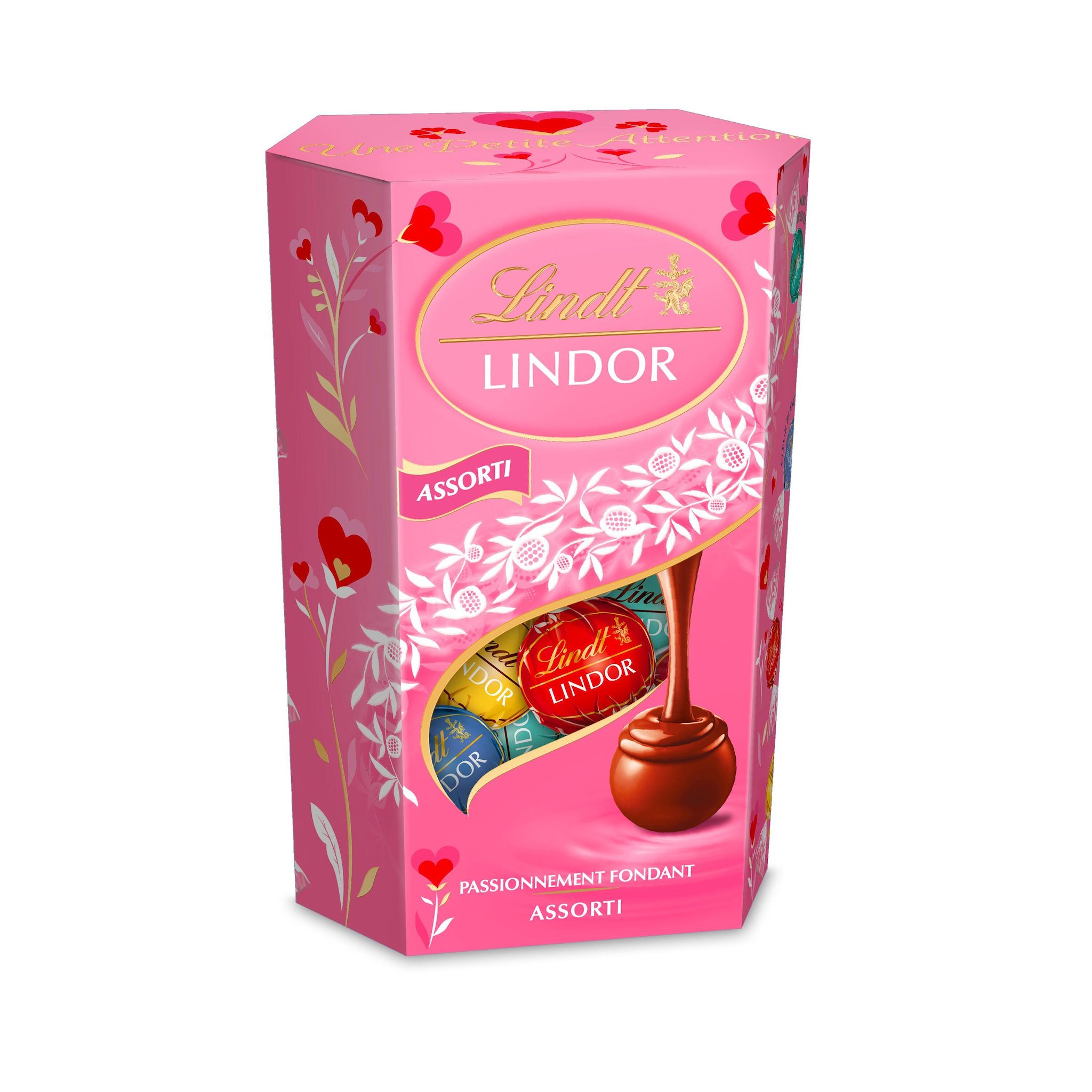 LINDT Lindor assortiment de chocolats fourrés passionnément fondant 200g