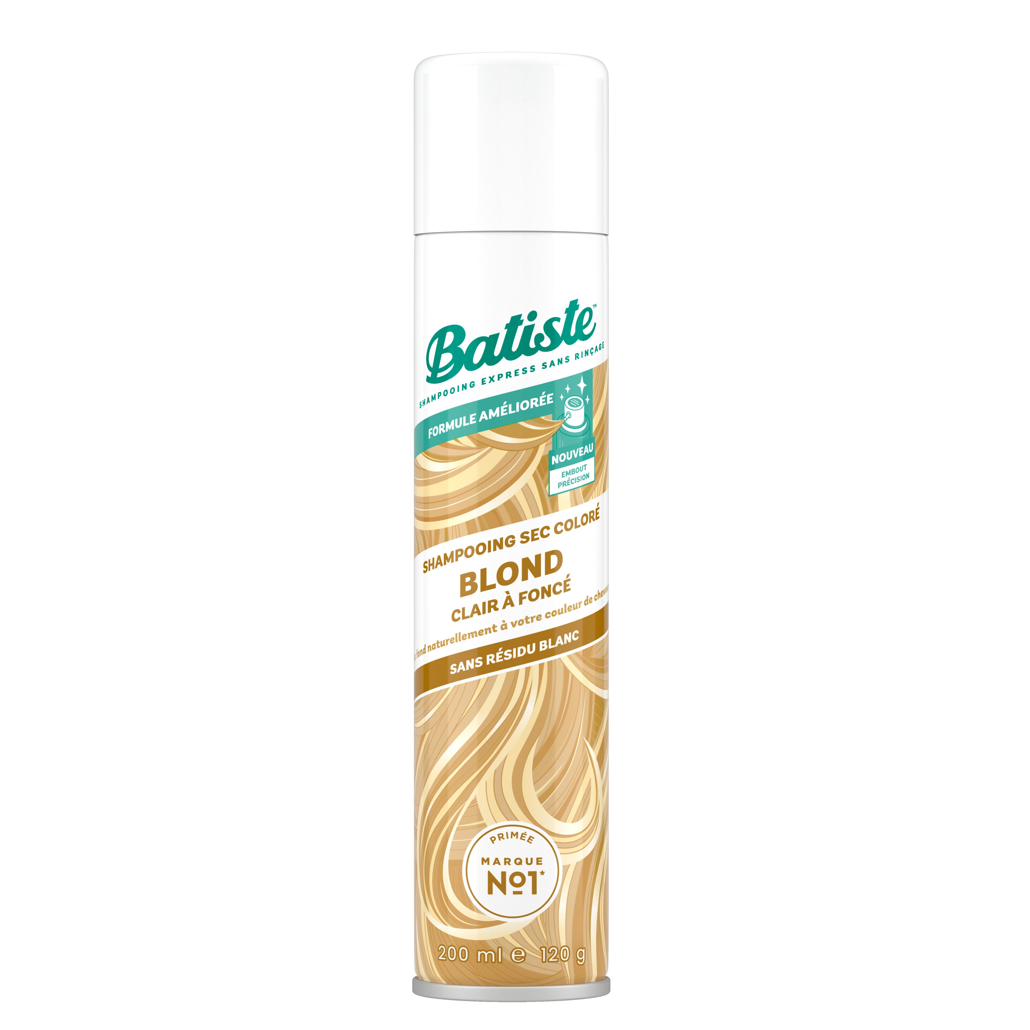 BATISTE Shampooing sec coloré blond clair à foncé 200ml