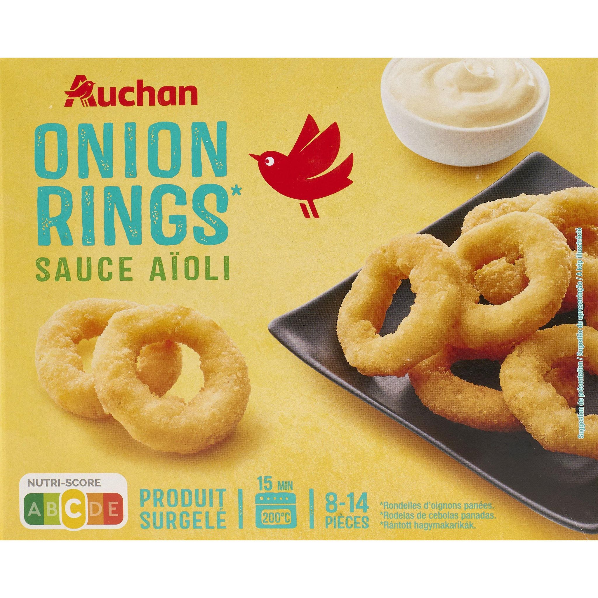 AUCHAN Onion rings sauce aïoli 250g