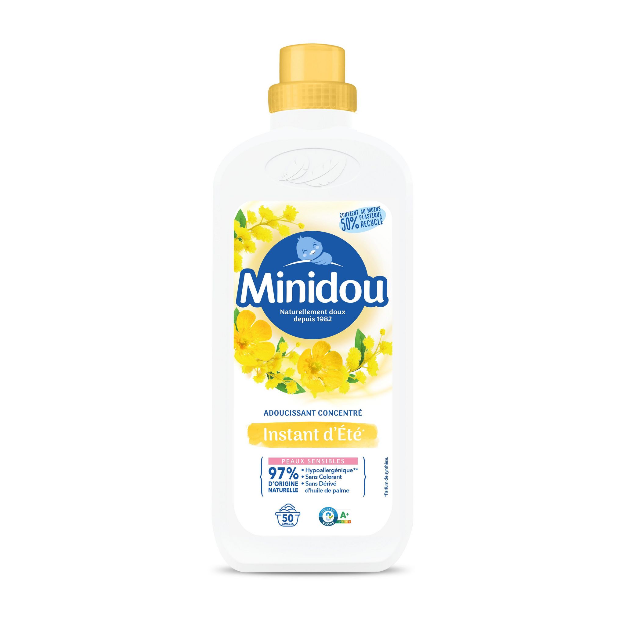 MINIDOU Adoucissant liquide hypoallergénique instant d'été parfum floral 1l
