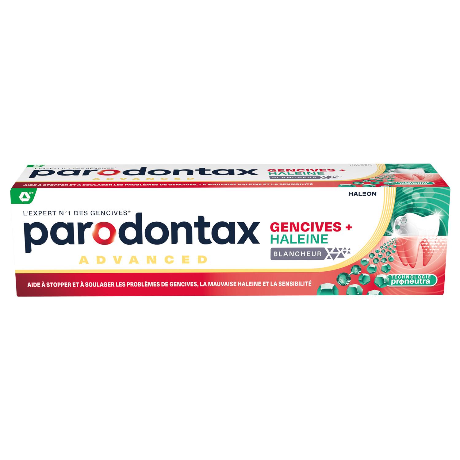 PARODONTAX Dentifrice blancheur gencives + haleine 75ml
