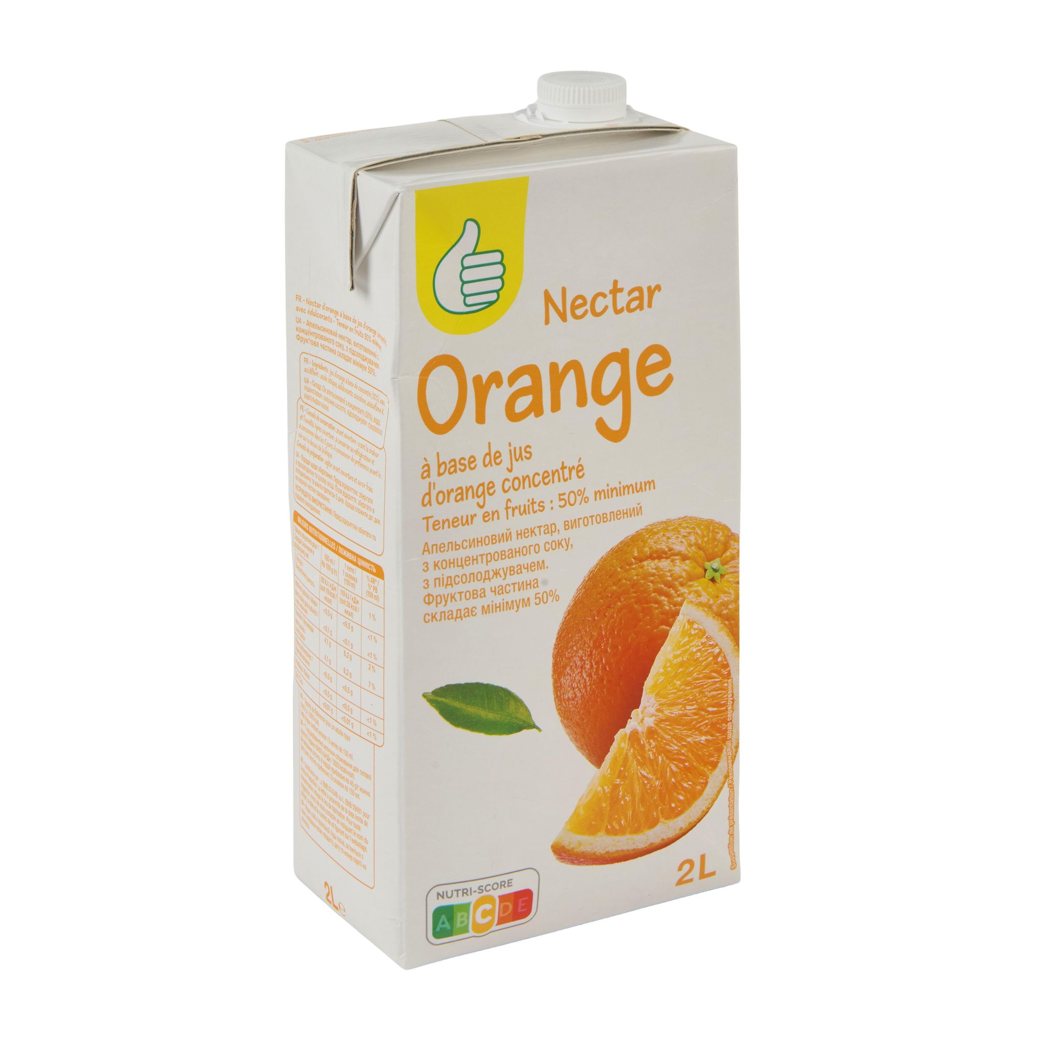 Voir la diapositive 2 : POUCE Nectar de orange brique 2l