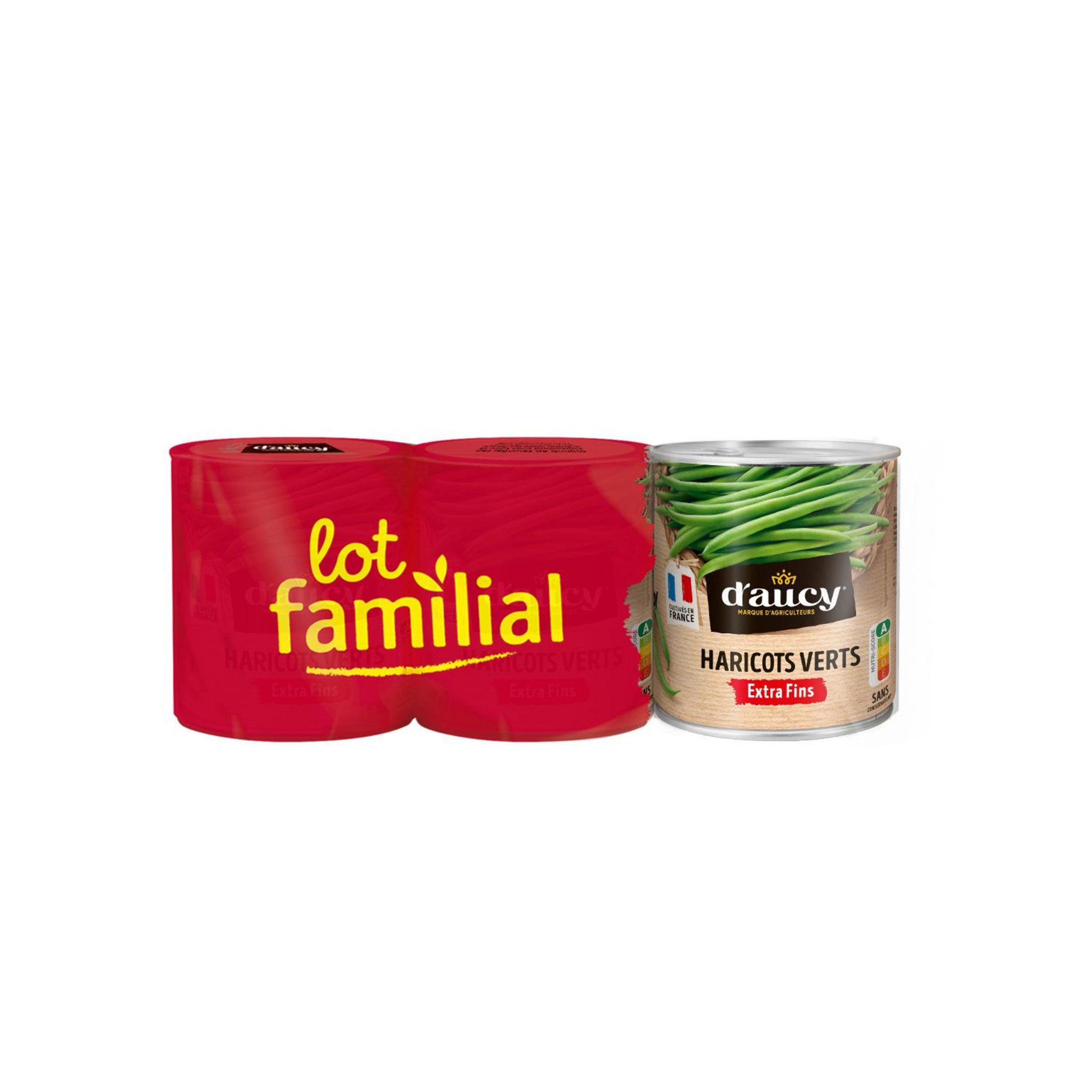 D'AUCY Haricots verts extra fins 3x440g