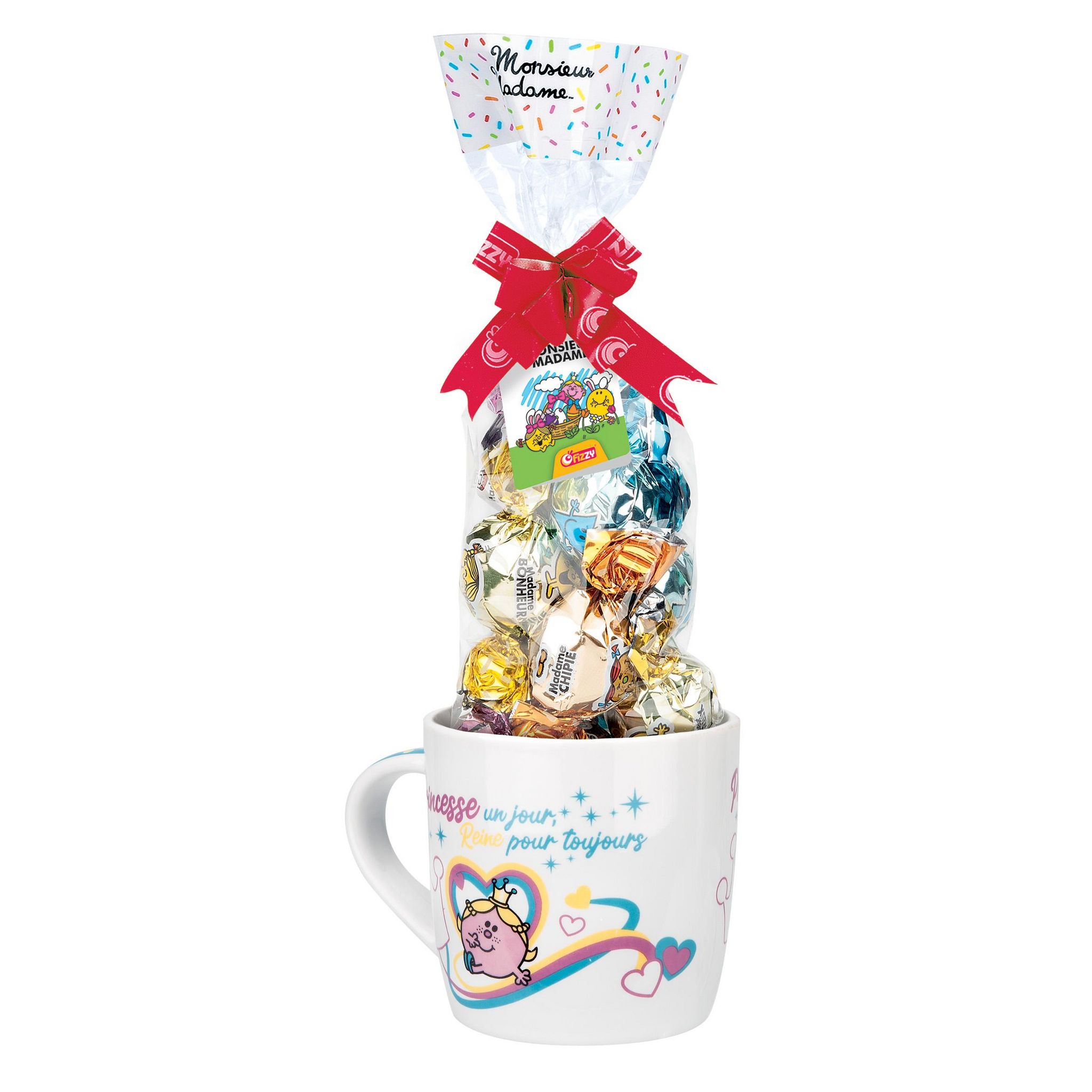 FIZZY Mug monsieur madame avec des confiseries fantaisies 100g