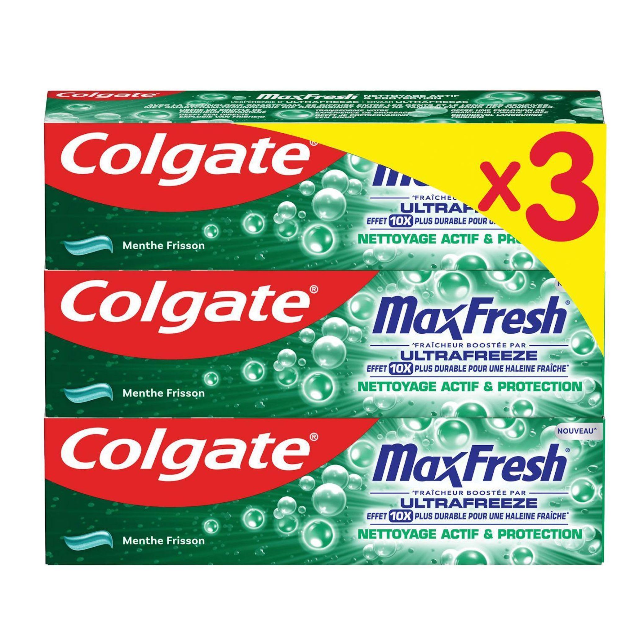 COLGATE Max dentifrice ultra nettoyage actif 3x75ml