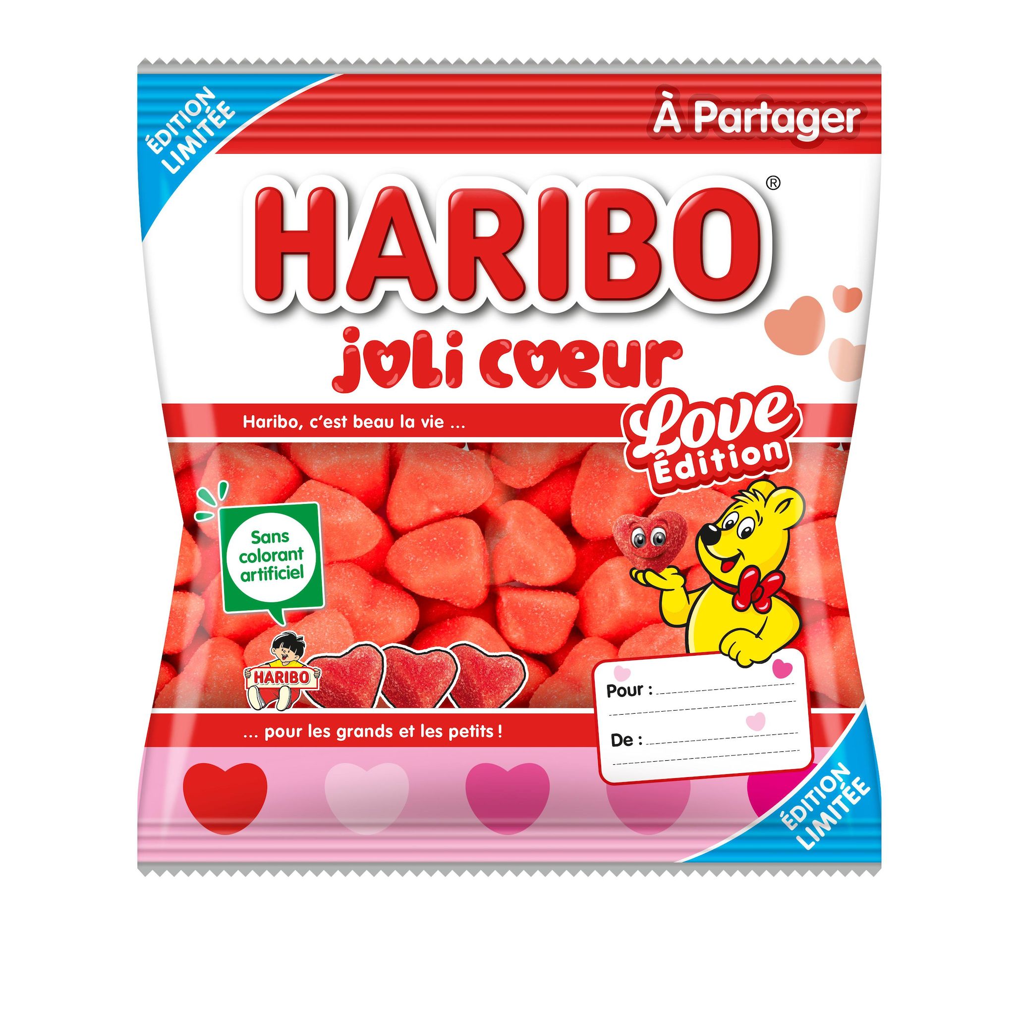 HARIBO Bonbons tagada joli coeur à la fraise saint valentin 200g