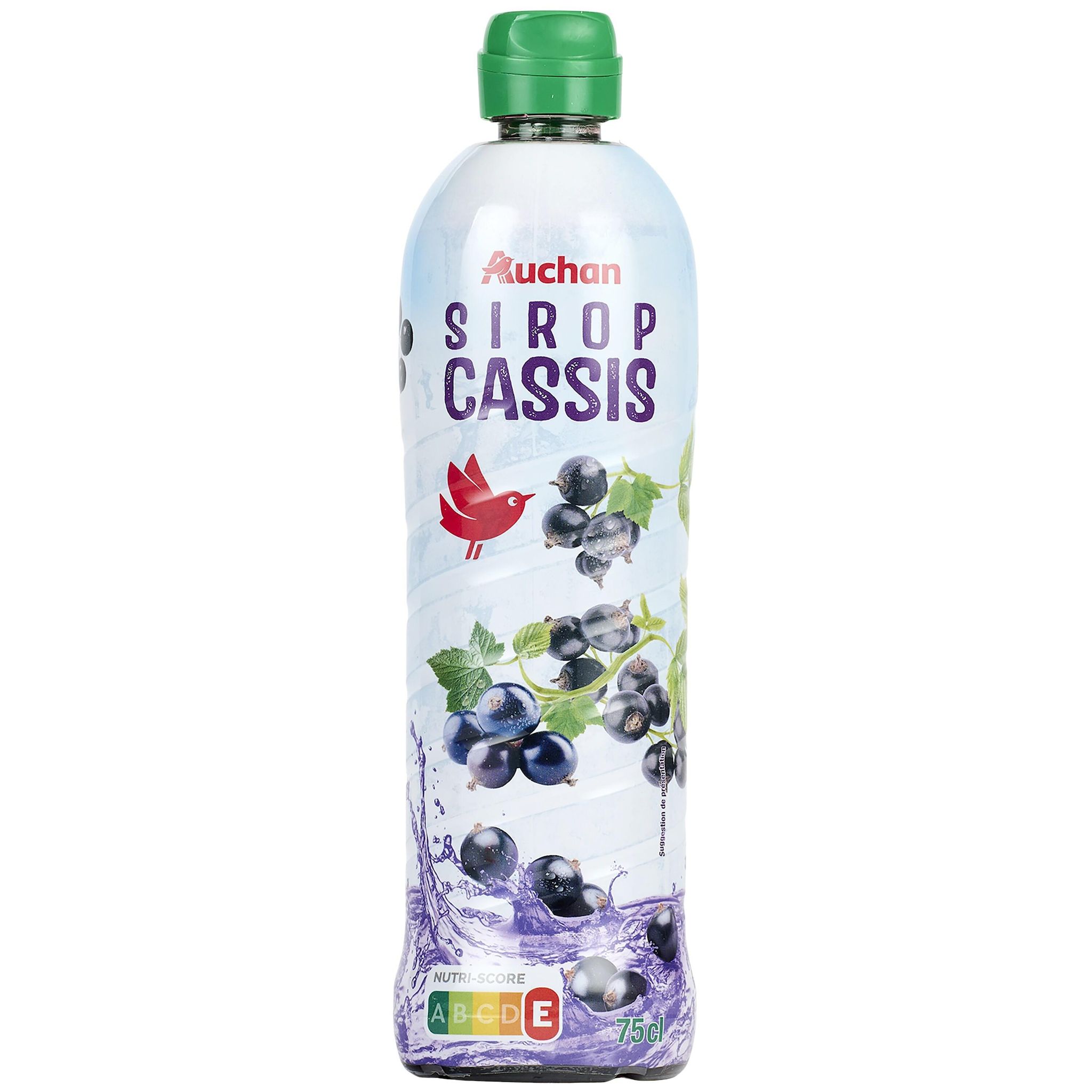 AUCHAN Sirop de cassis bidon plastique 75cl
