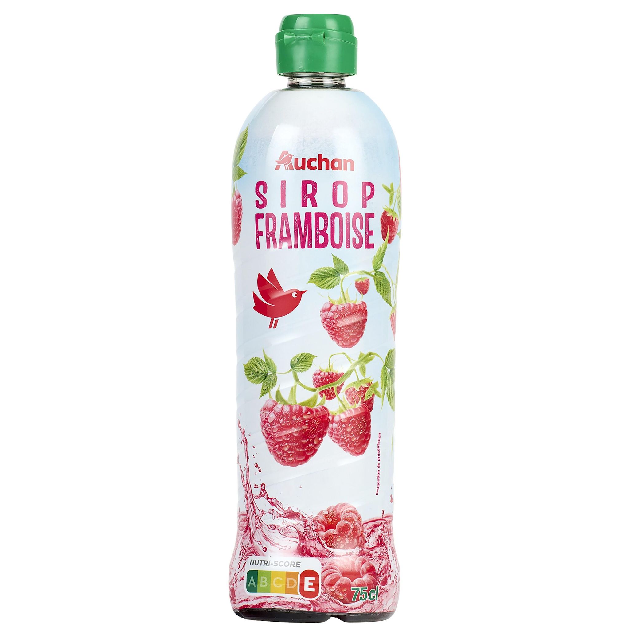 AUCHAN Sirop de framboise bidon plastique 75cl