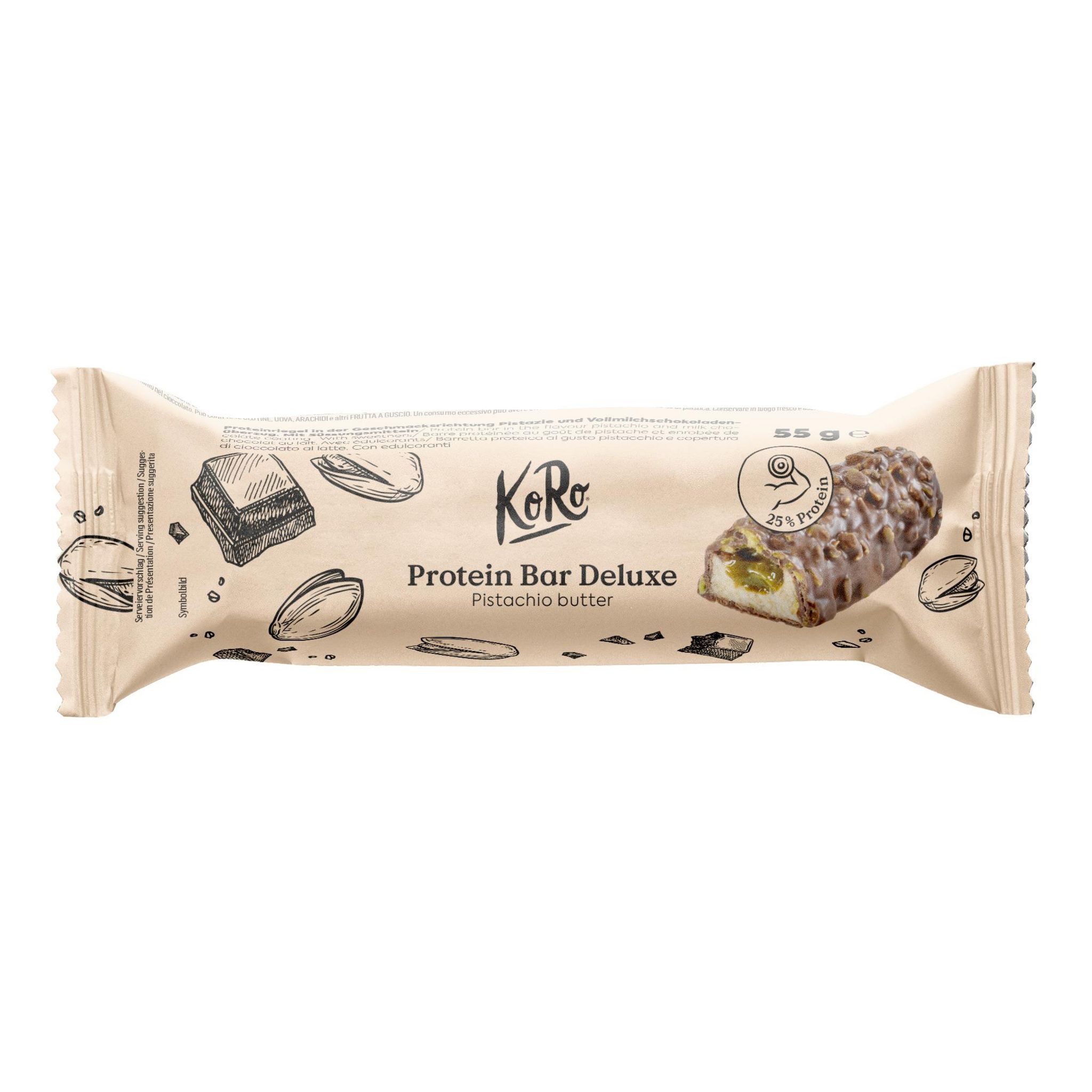 KORO Barre protéinée deluxe à la pistache 55g