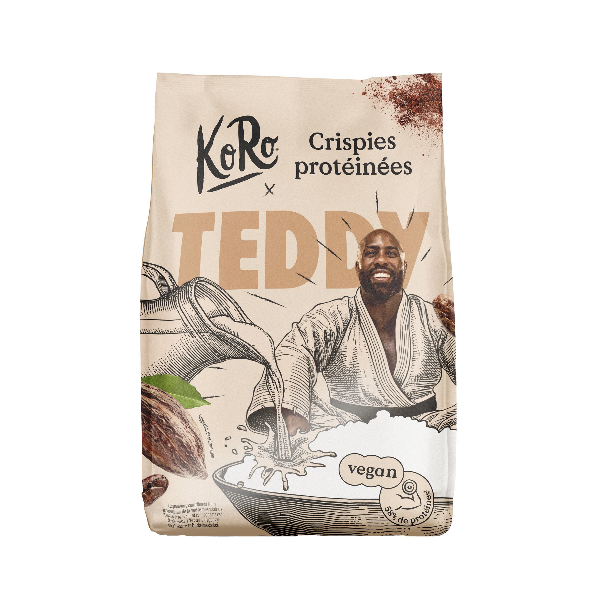KORO Crispies protéinées de soja vegan Teddy Riner 250g