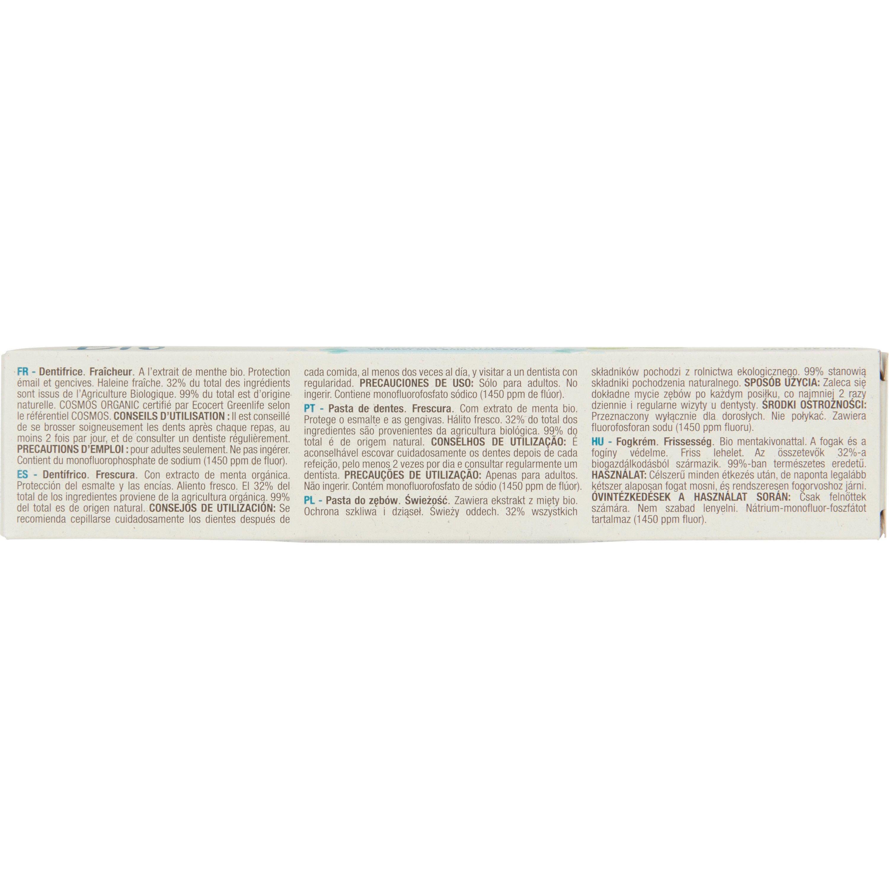 Voir la diapositive 3 : AUCHAN BIO Dentifrice protection émail et gencives à l'extrait de menthe bio 75ml