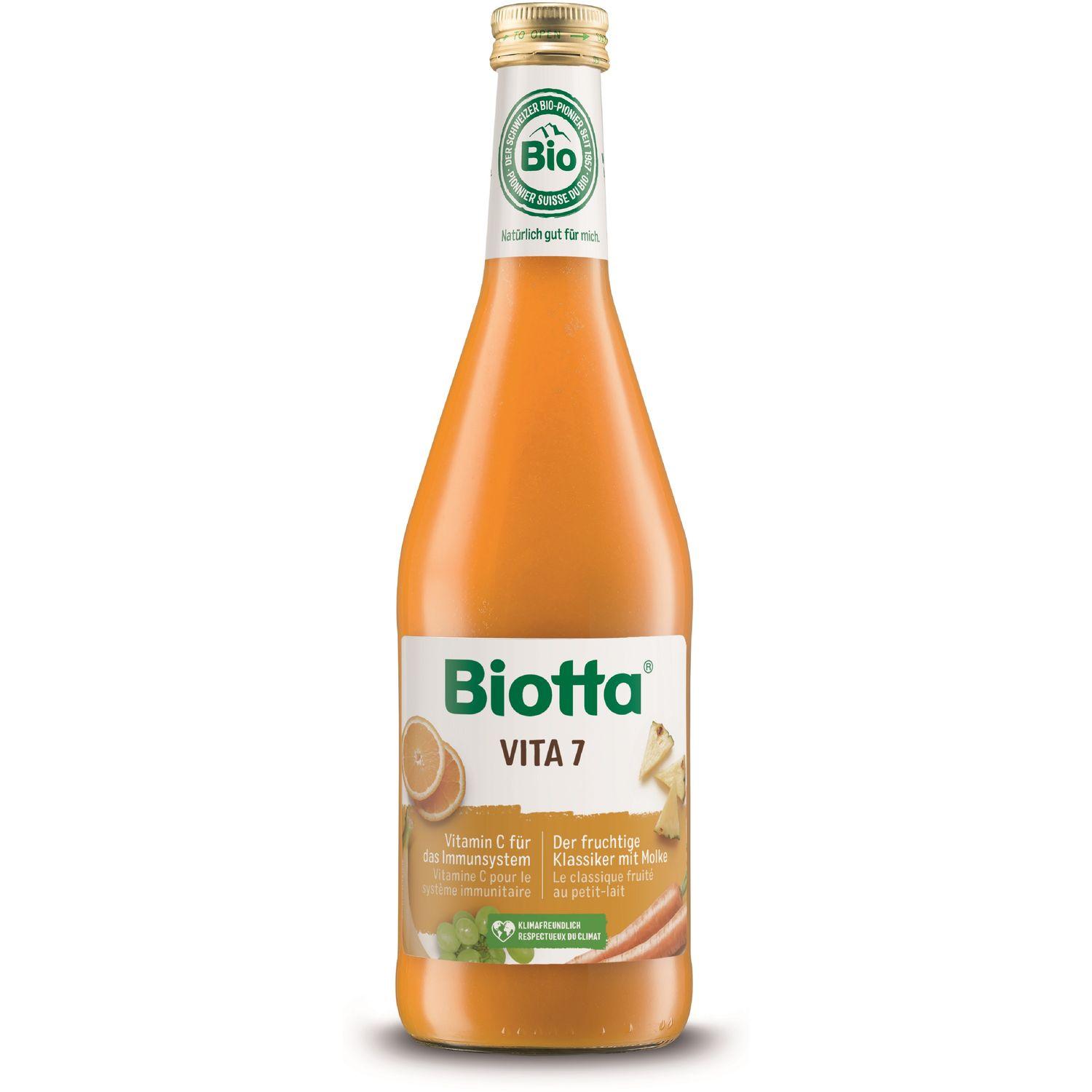 BIOTTA Mélange de jus de fruits et légumes orange carotte citron bio 50cl
