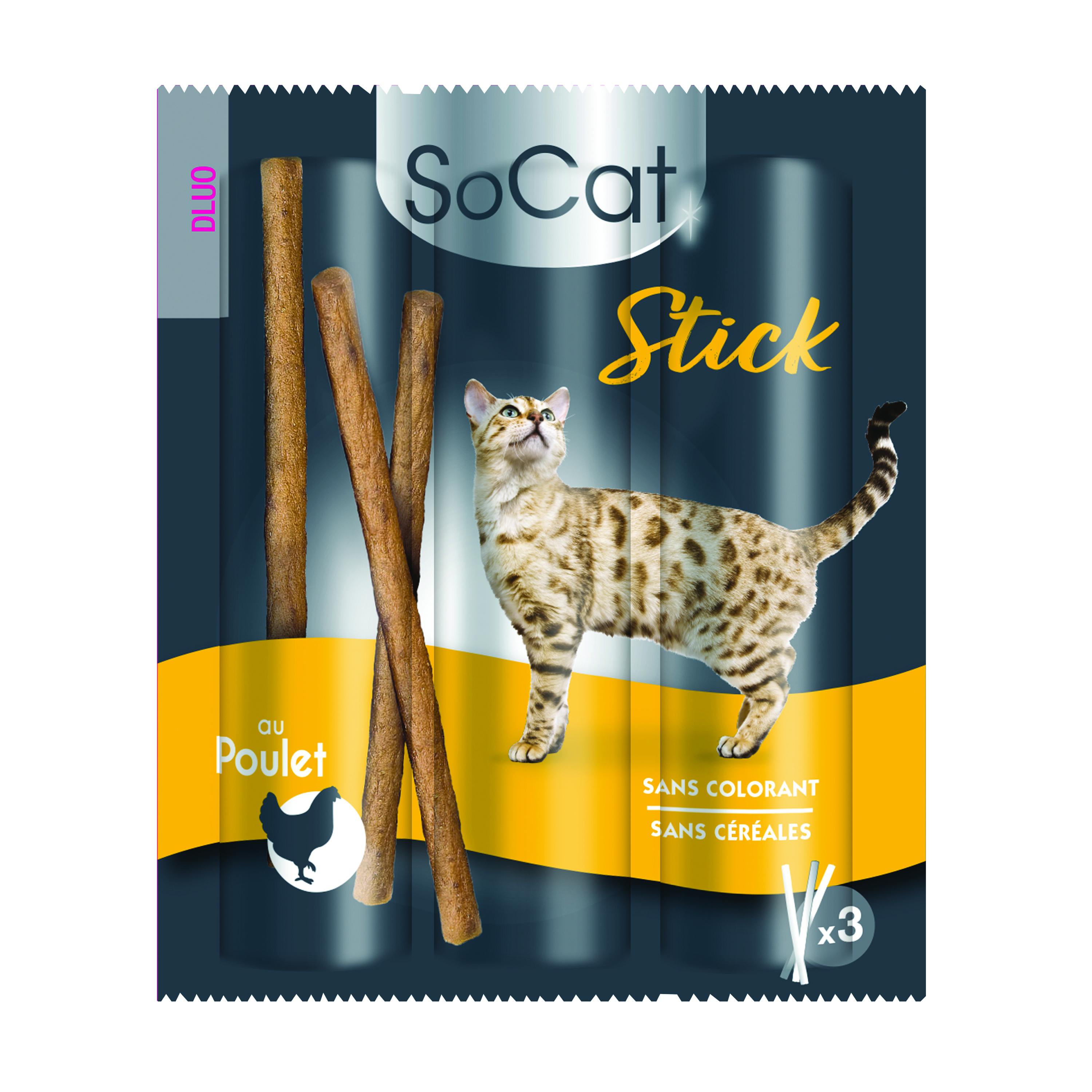 RIGA SoCat Friandises stick au poulet pour chat 3 sticks 3x18g