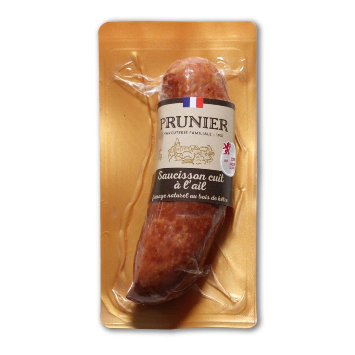 PRUNIER Saucisson cuit à l'ail fumage au bois de hêtre 220g
