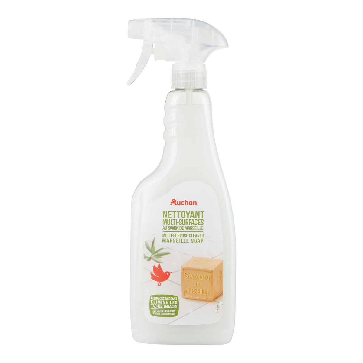 AUCHAN Spray multi-surfaces au savon de Marseille 750ml